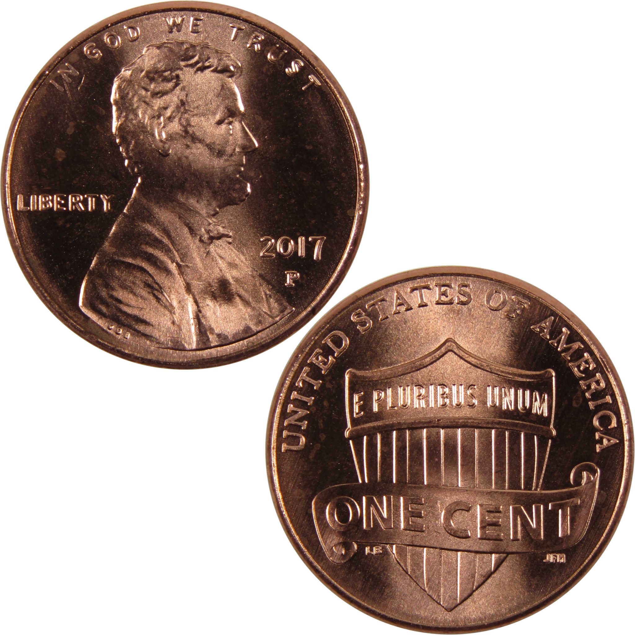 2017 P Lincoln Shield Cent BU Uncirculated Penny 1c Coin