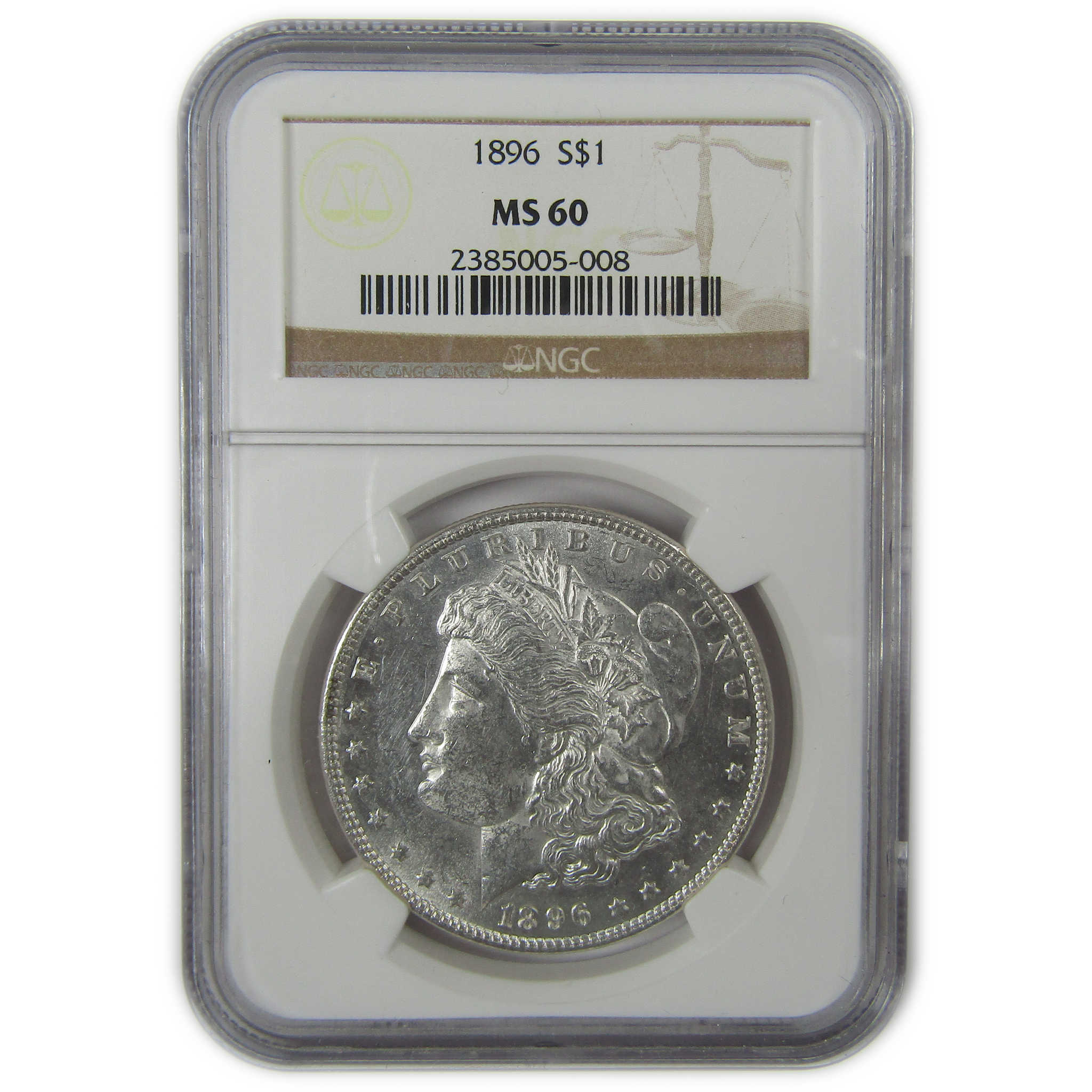 1896 Morgan Dollar MS 60 NGC Silver Uncirculated $1 Coin SKU:CP59 - Morgan coin - Morgan silver dollar - Morgan silver dollar for sale - Profile Coins & Collectibles