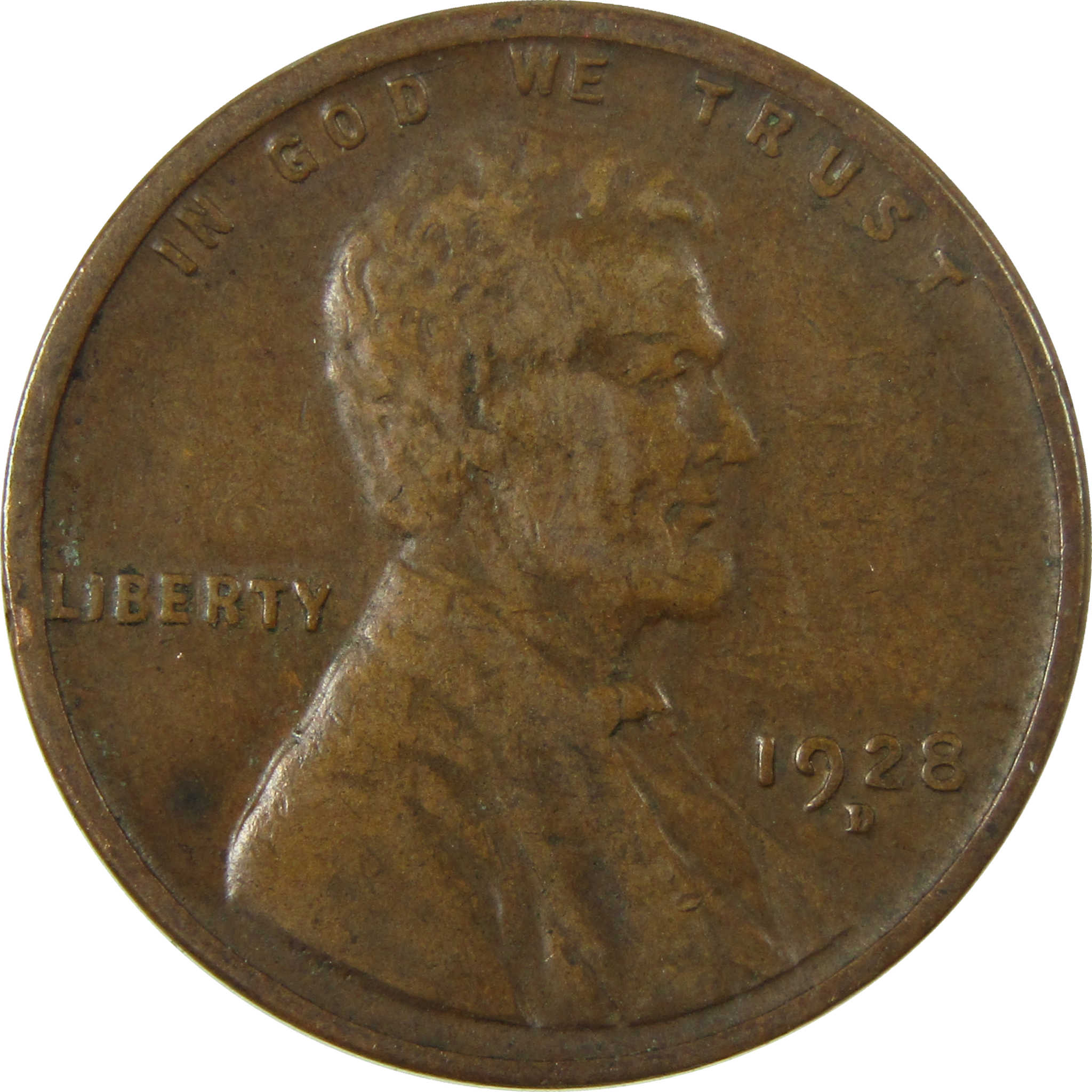1928 D Lincoln Wheat Cent VF Very Fine Penny 1c Coin SKU:I27596