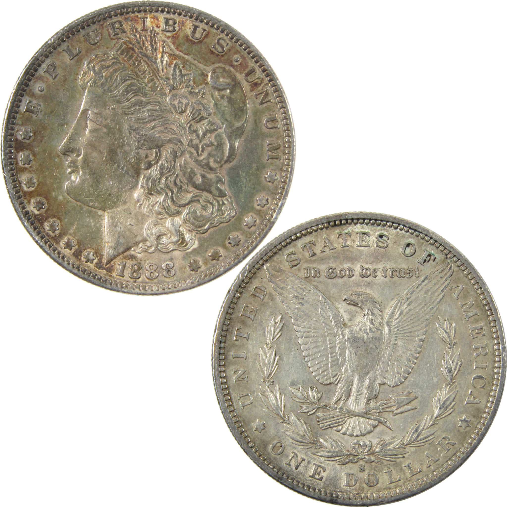 1888 S Morgan Dollar Borderline Uncirculated Silver $1 Coin SKU:I14153 - Morgan coin - Morgan silver dollar - Morgan silver dollar for sale - Profile Coins & Collectibles