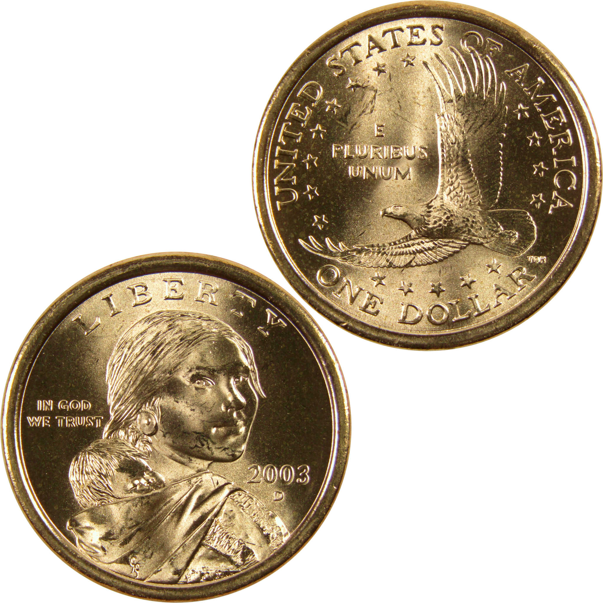 2003 D Sacagawea Native American Dollar BU Uncirculated $1 Coin