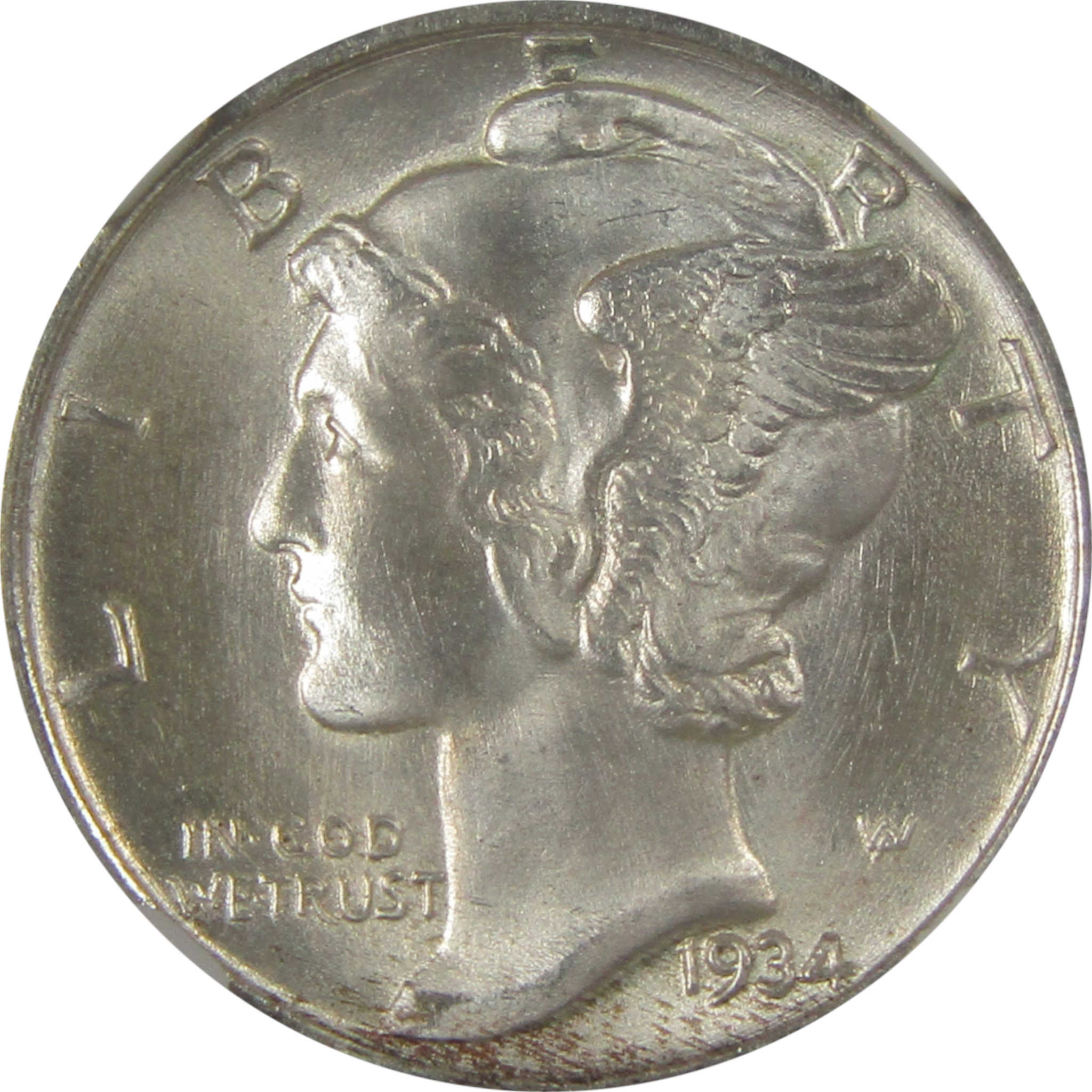 1934 Mercury Dime MS 67 FB NGC Silver Uncirculated 10c Coin SKU:I23678