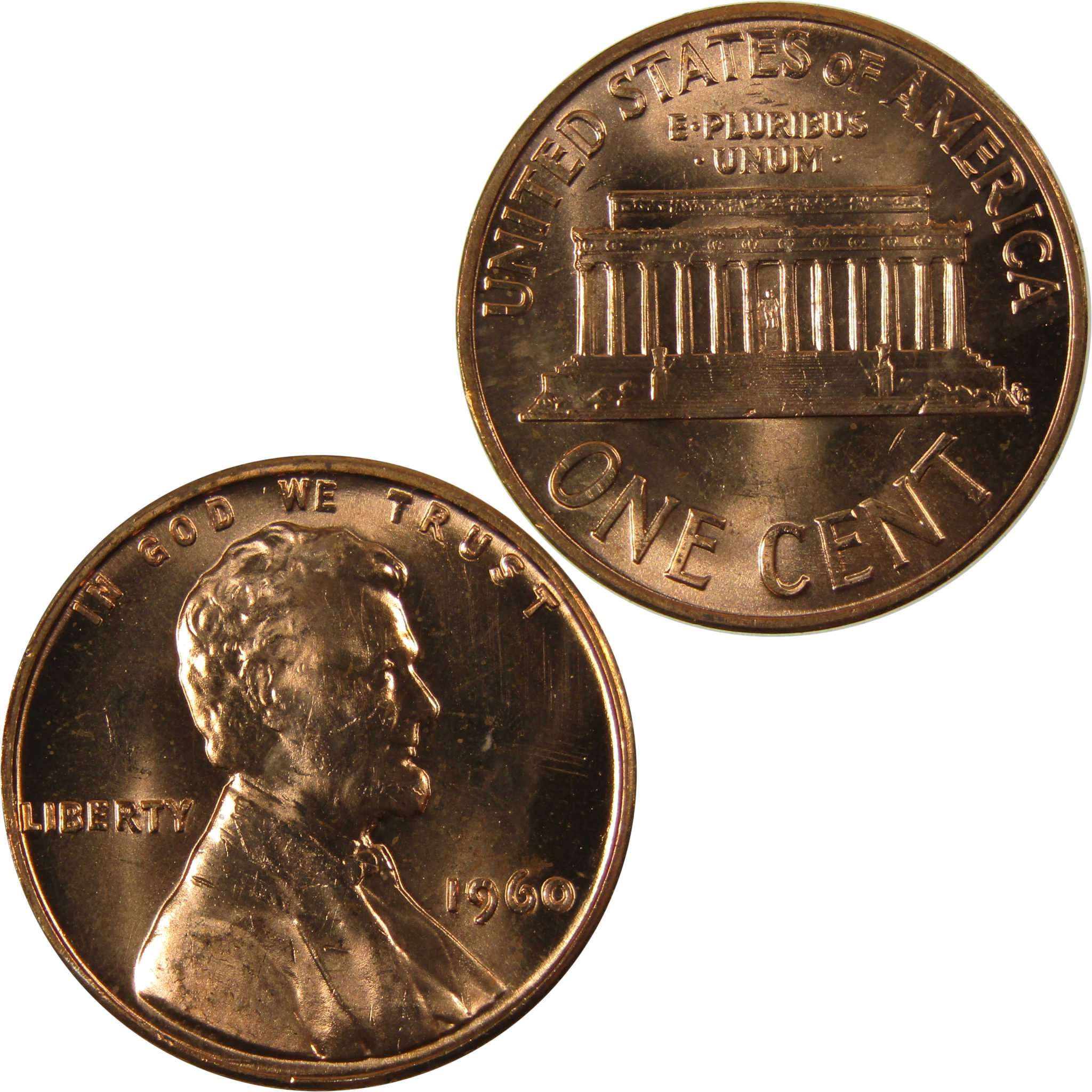 1960 Small Date Lincoln Memorial 1c Uncirculated Mint State SKU:I26579