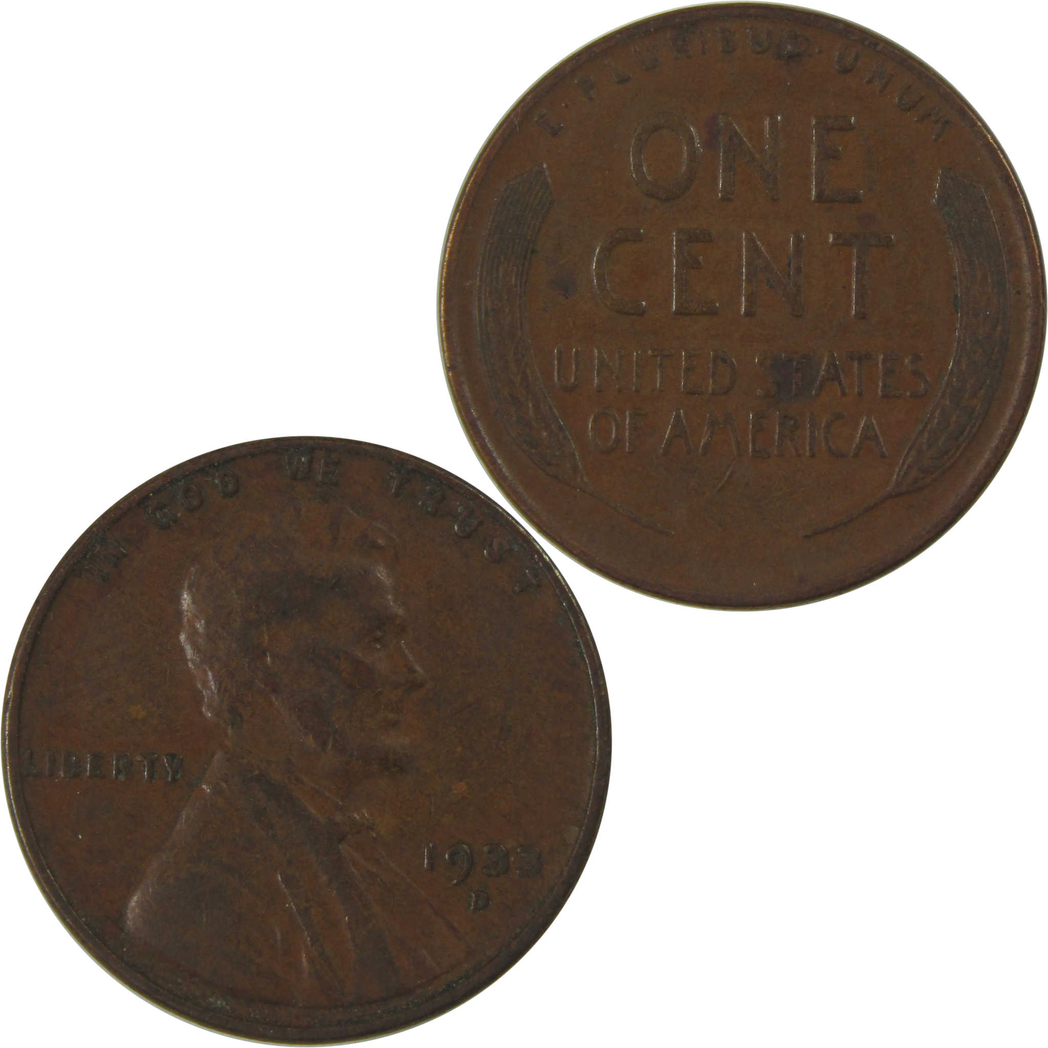 1933 D Lincoln Wheat Cent XF EF Extremely Fine Penny SKU:I23776