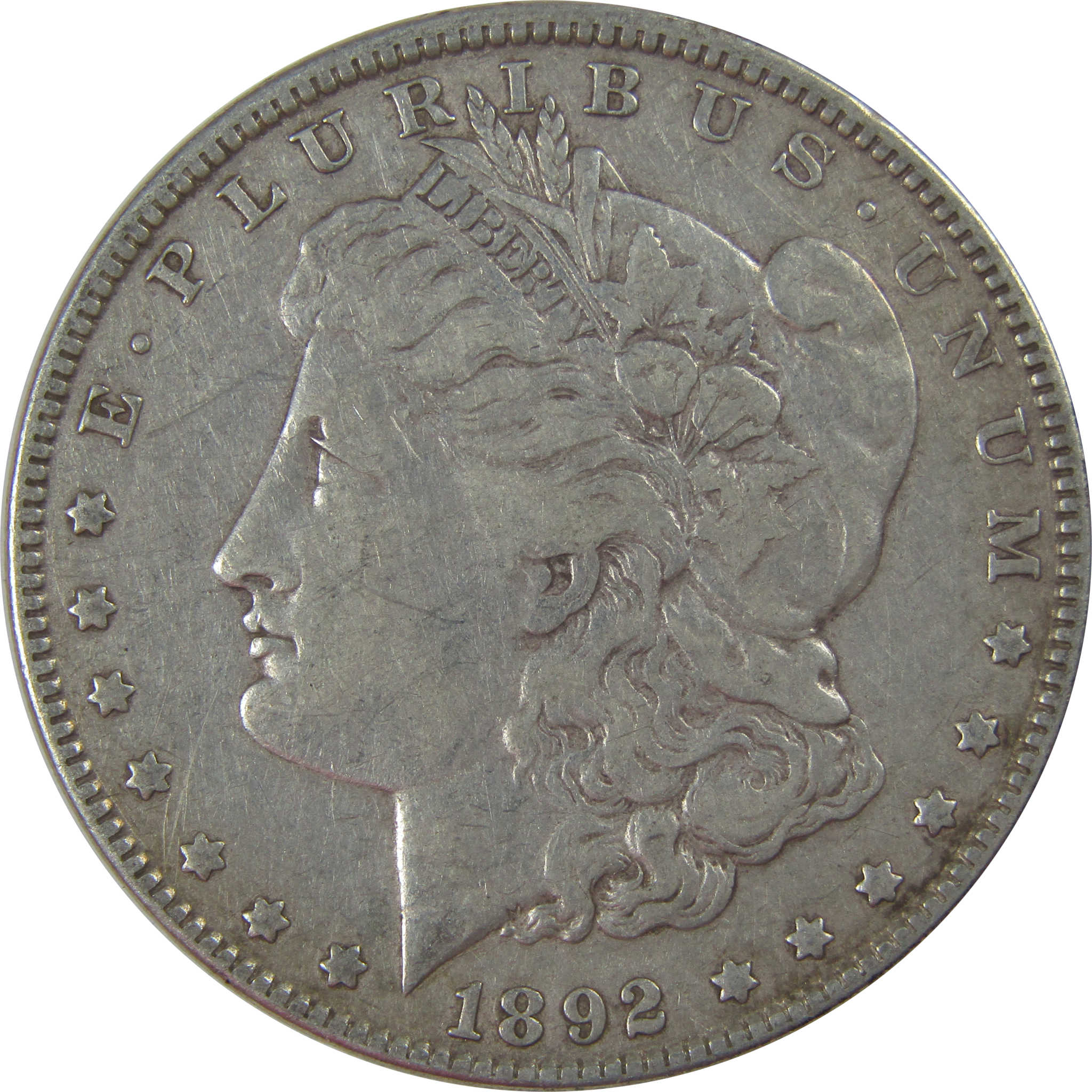 1892 Morgan Dollar VF Very Fine Silver $1 Coin SKU:CPC1167 - Morgan coin - Morgan silver dollar - Morgan silver dollar for sale - Profile Coins & Collectibles