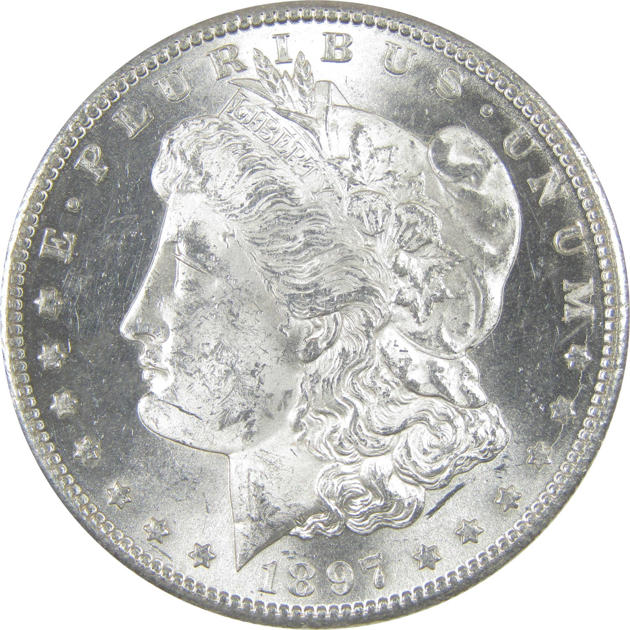1897 S Morgan Dollar BU Choice Uncirculated Silver $1 Coin SKU:I17310 - Morgan coin - Morgan silver dollar - Morgan silver dollar for sale - Profile Coins & Collectibles