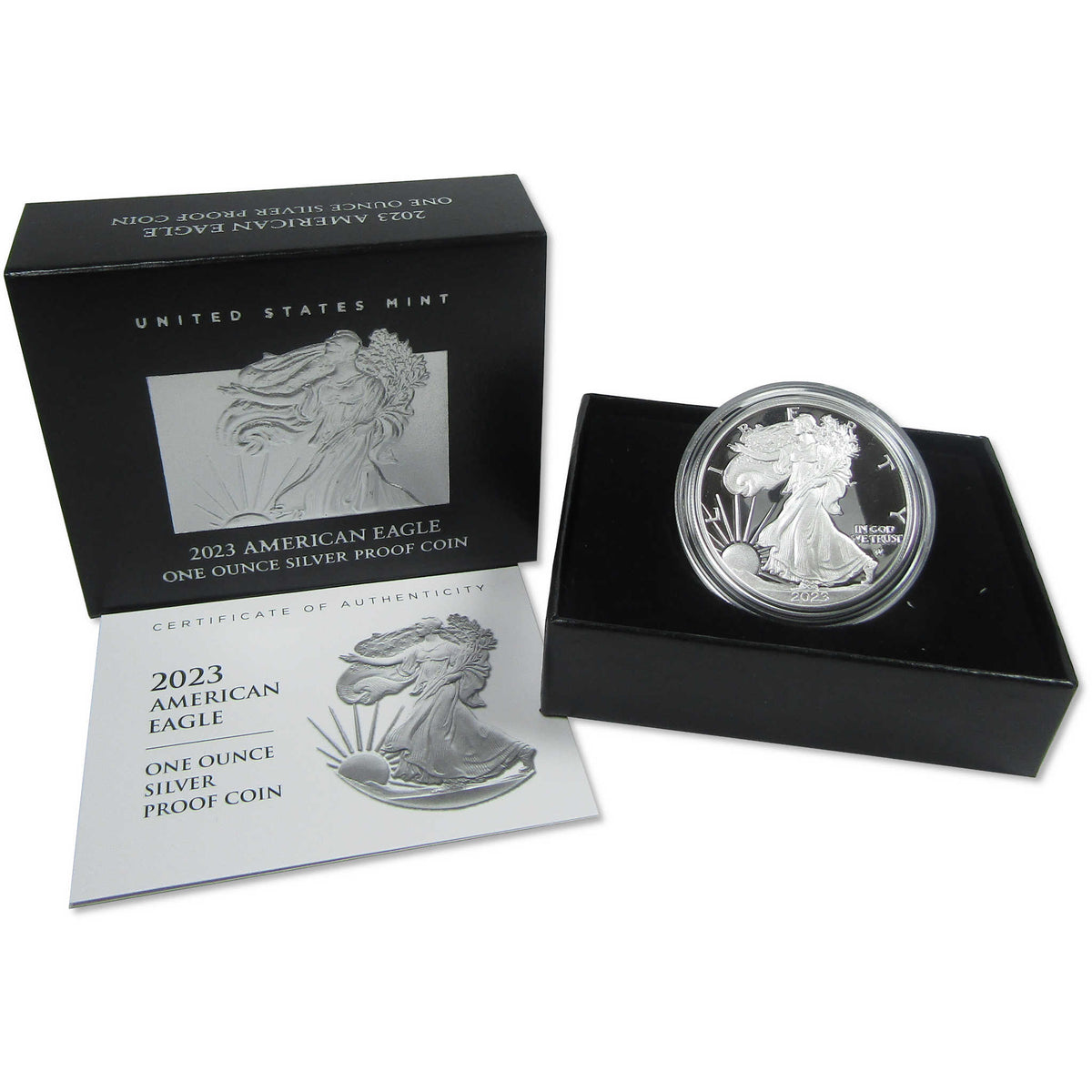 2023 W American Silver Eagle Proof $1 Coin Collectible OGP COA