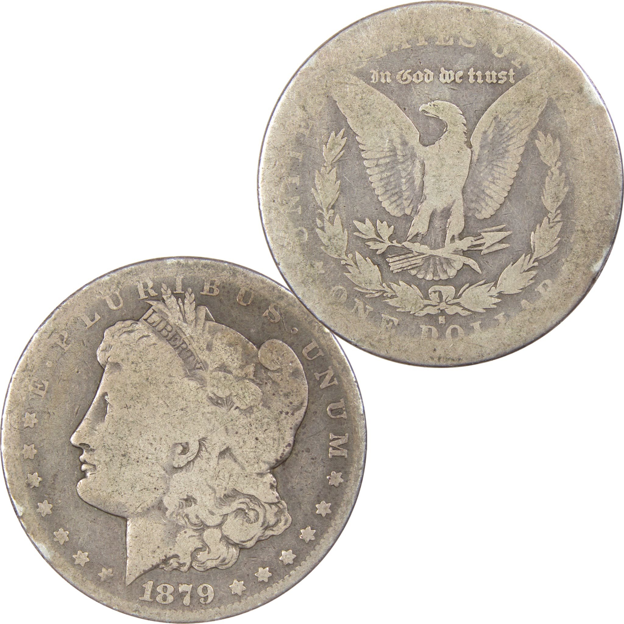 1879 S Rev 78 Morgan Dollar AG About Good 90% Silver SKU:IPC7438 - Morgan coin - Morgan silver dollar - Morgan silver dollar for sale - Profile Coins & Collectibles