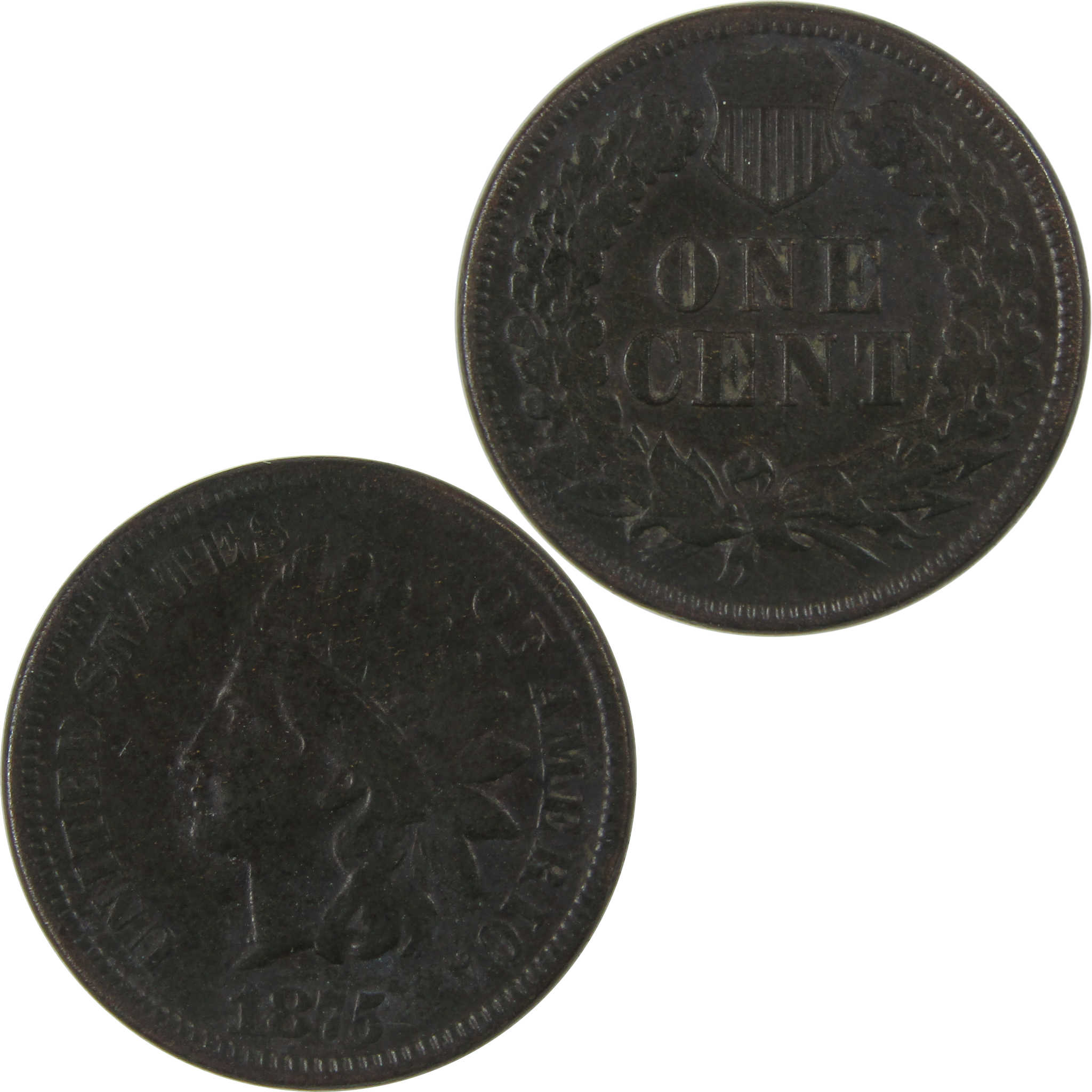 1875 Indian Head Cent F Fine Penny 1c Coin SKU:I23281