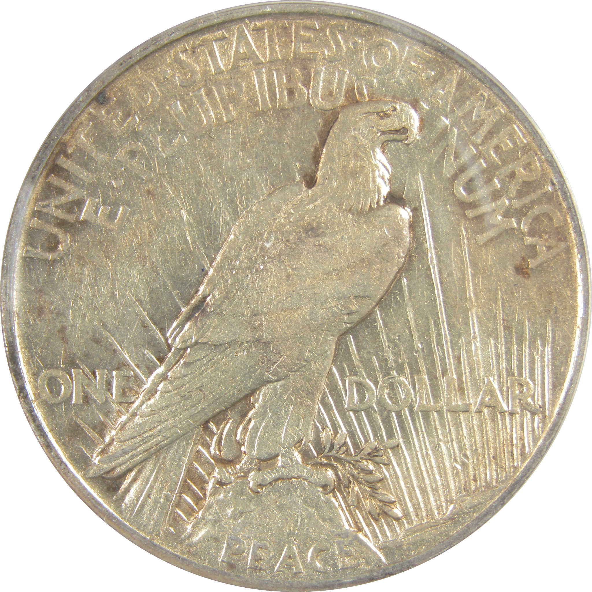 1921 High Relief Peace Dollar AU 50 Details ANACS Silver SKU:I21383