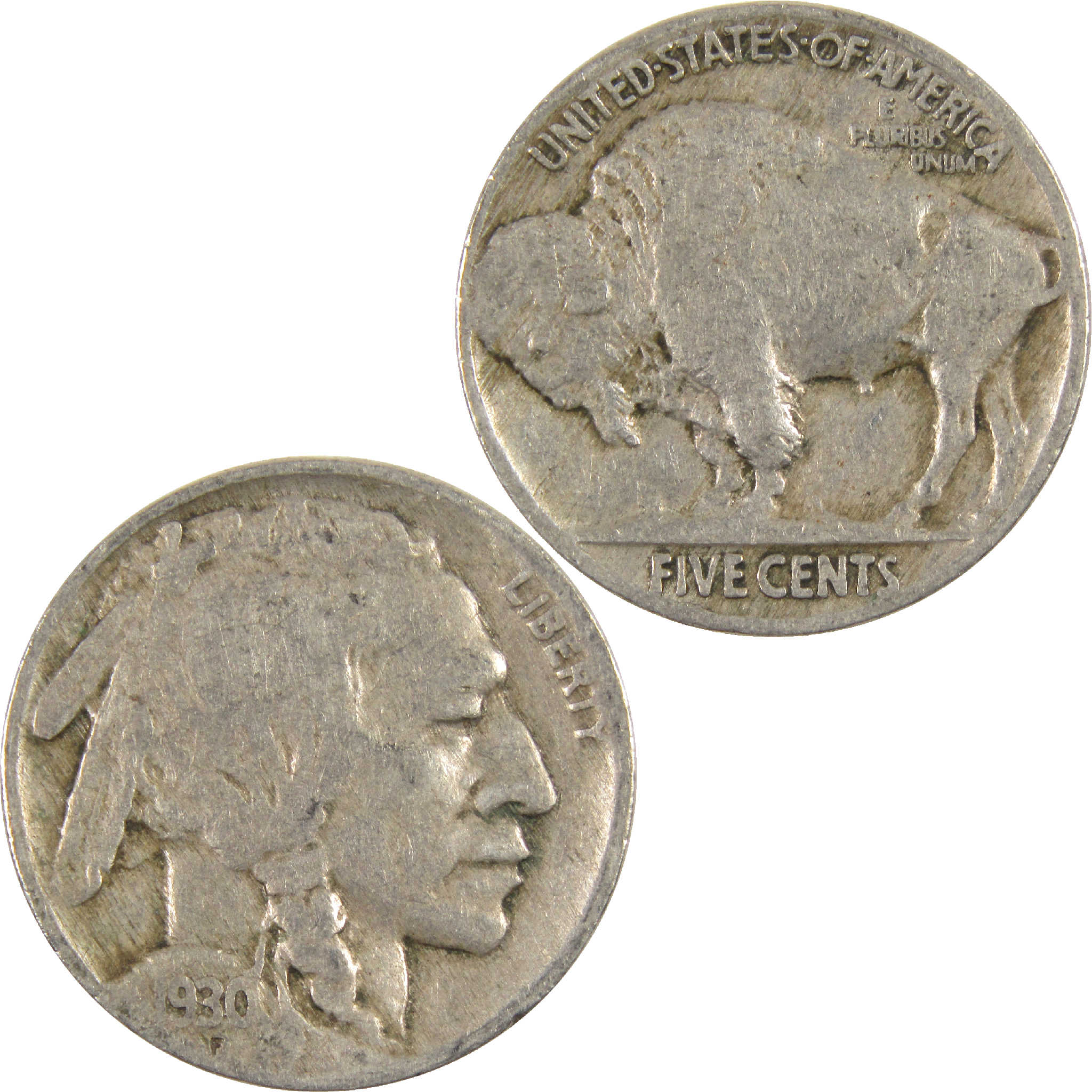 1930 Indian Head Buffalo Nickel G Good 5c Coin