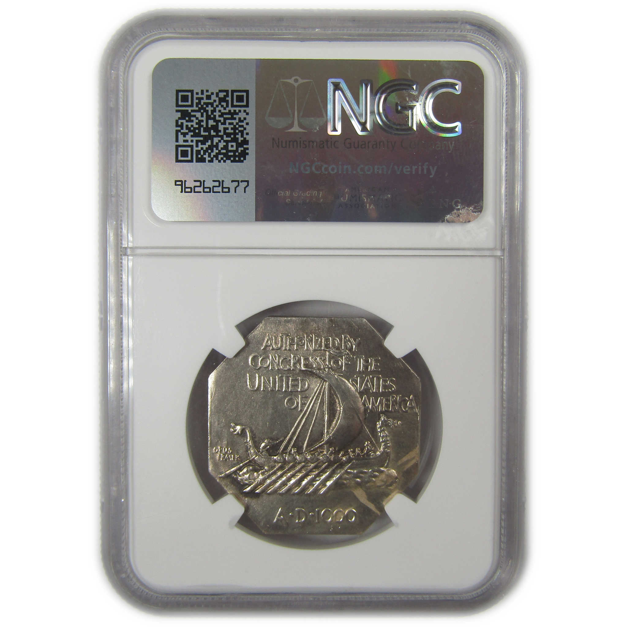 1925 Norse American Medal Thick Silver MS 64 NGC SKU:I20572