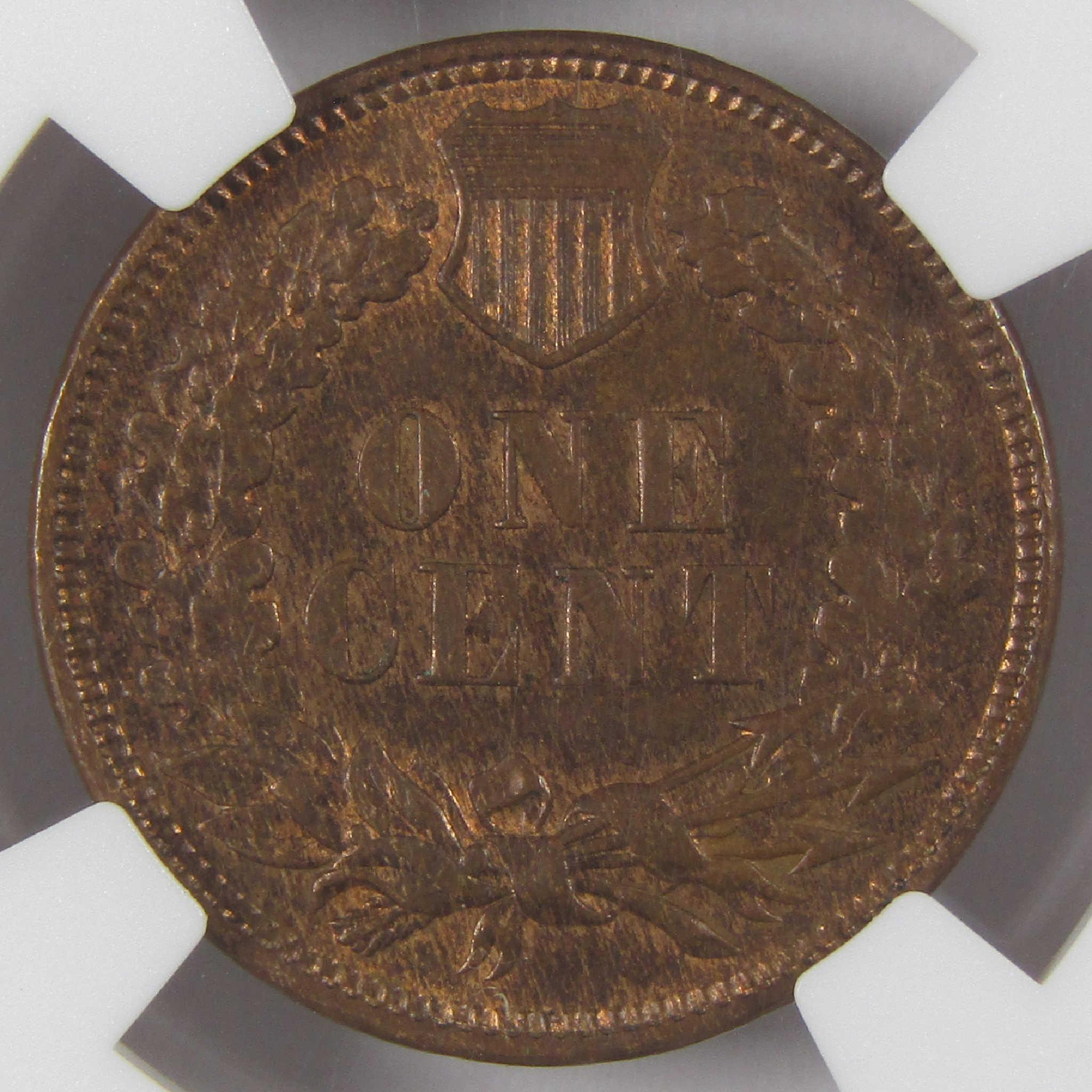 1872 Indian Head Cent MS 63 BN NGC Penny Uncirculated 1c Coin
