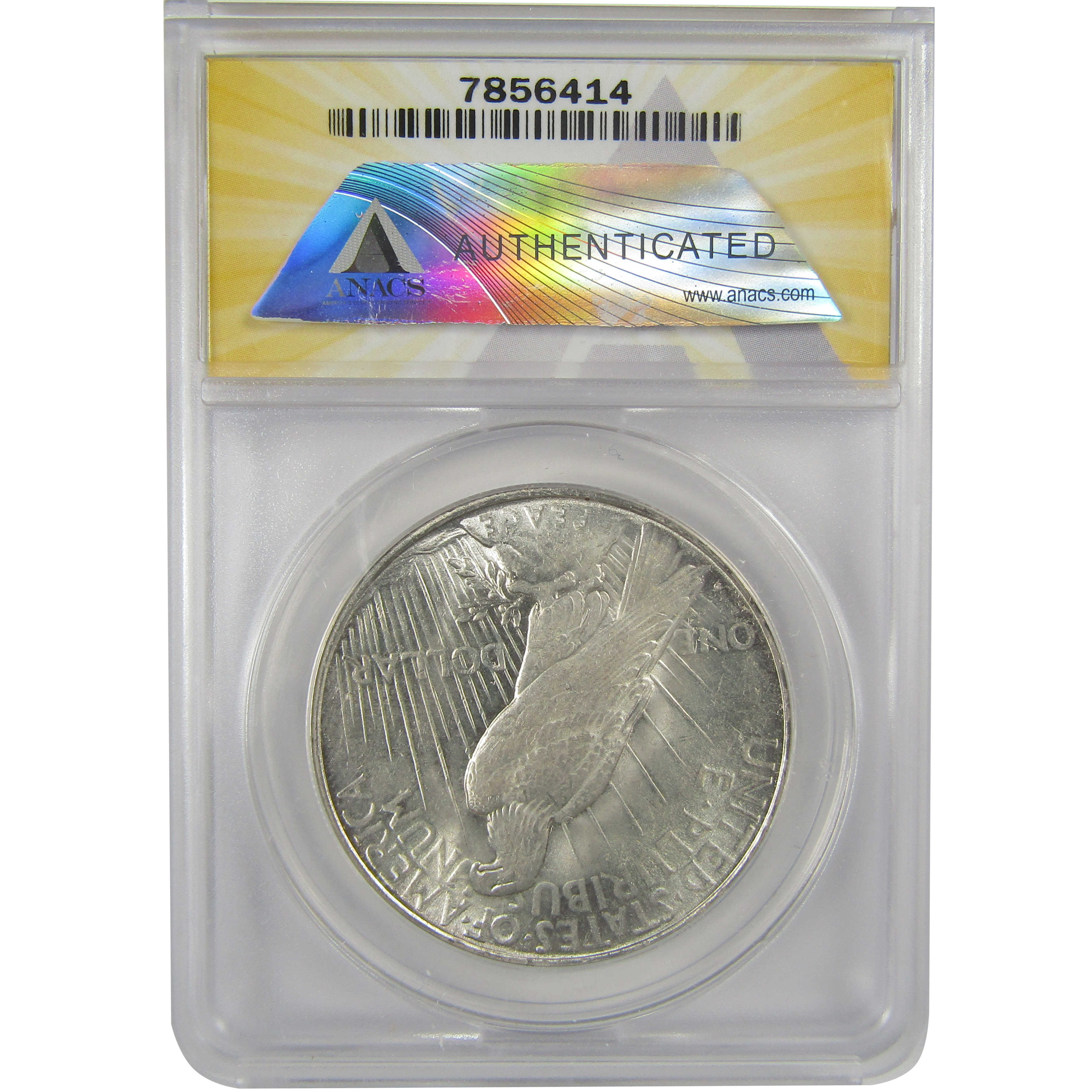 1923 D Peace Dollar AU 50 ANACS Silver $1 Coin SKU:I20885