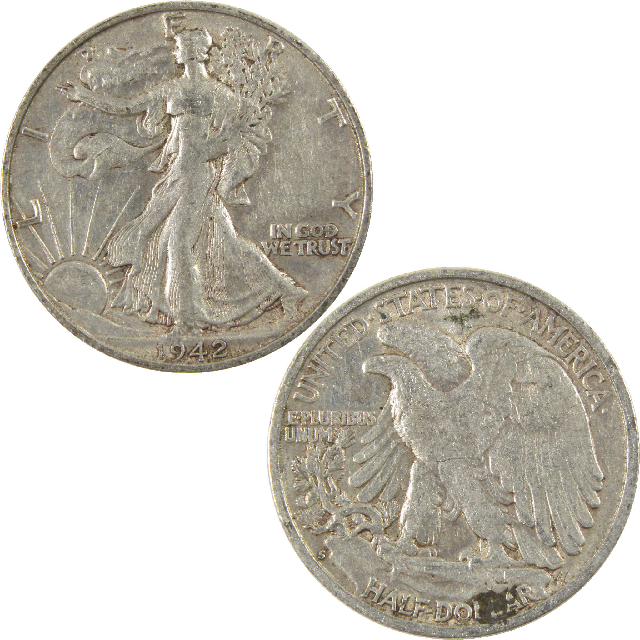 1942 S Liberty Walking Half Dollar VF Very Fine Silver 50c Coin
