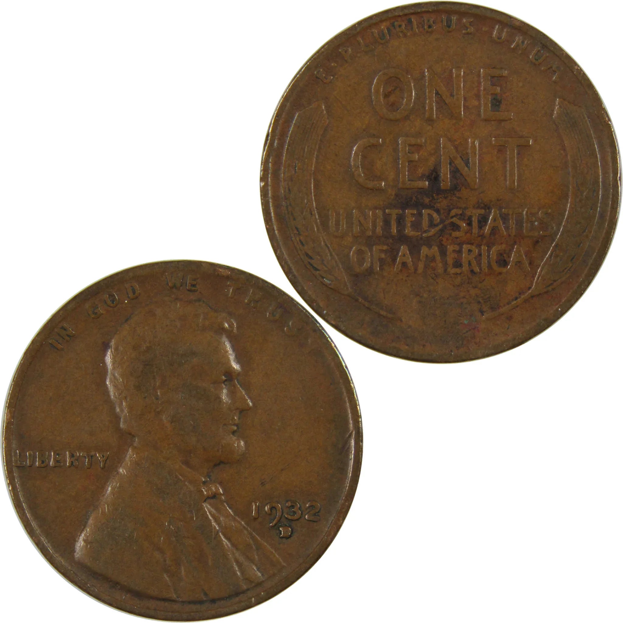 1932 D Lincoln Wheat Cent F Fine Penny 1c Coin Collectible SKU:I27124