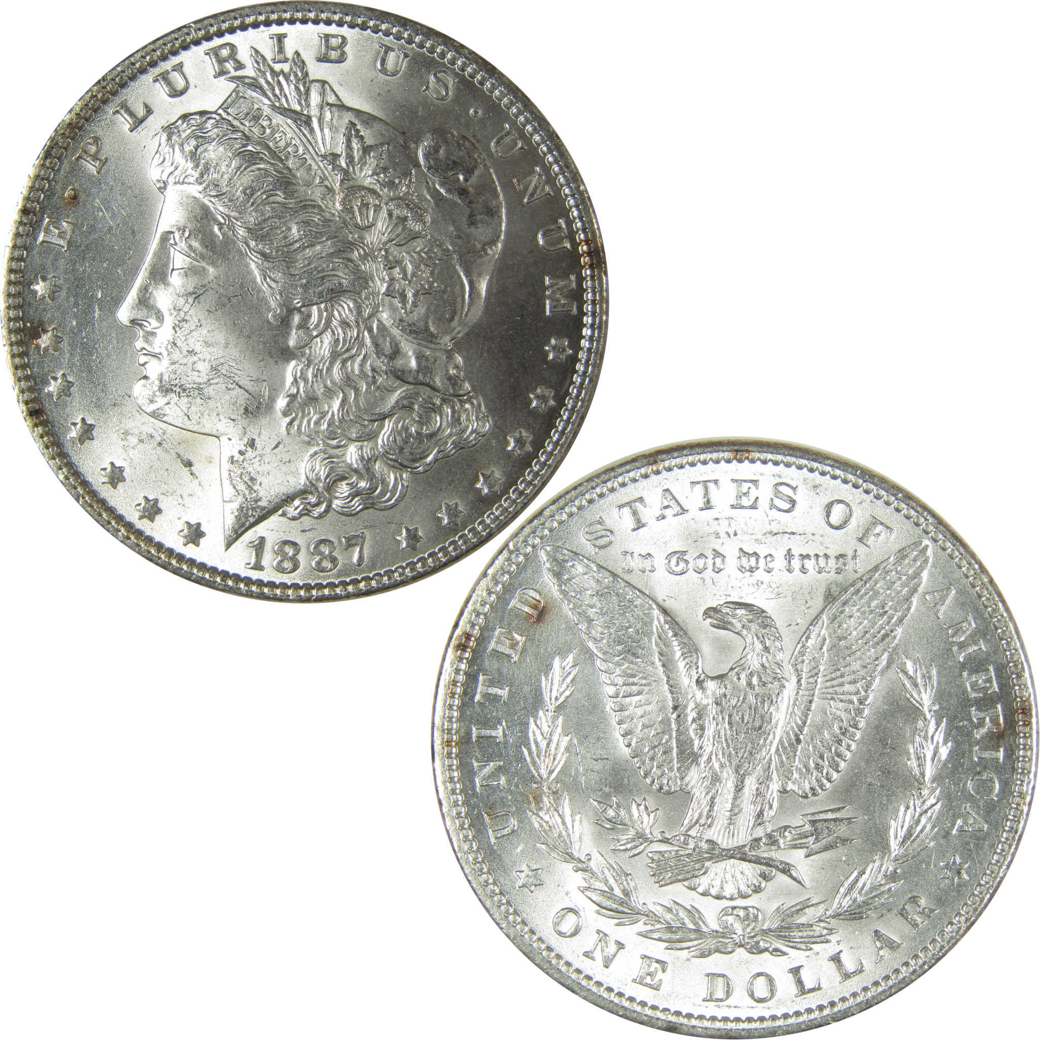 1887 Morgan Dollar Uncirculated Silver $1 Coin SKU:CPC8942 - Morgan coin - Morgan silver dollar - Morgan silver dollar for sale - Profile Coins & Collectibles