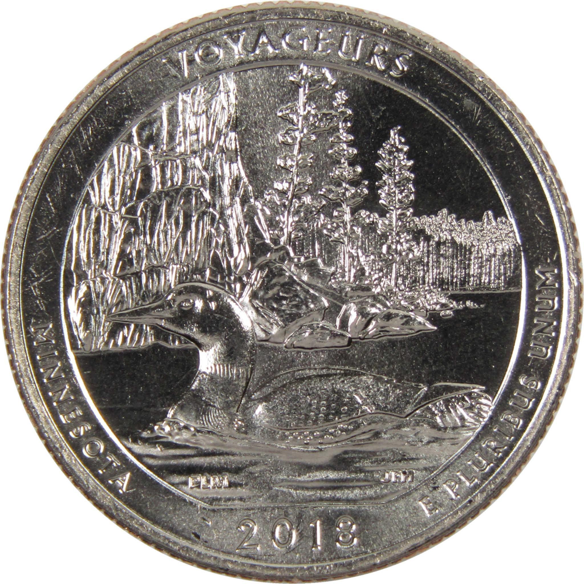 2018 D Voyageurs NP National Park Quarter BU Uncirculated Clad Coin
