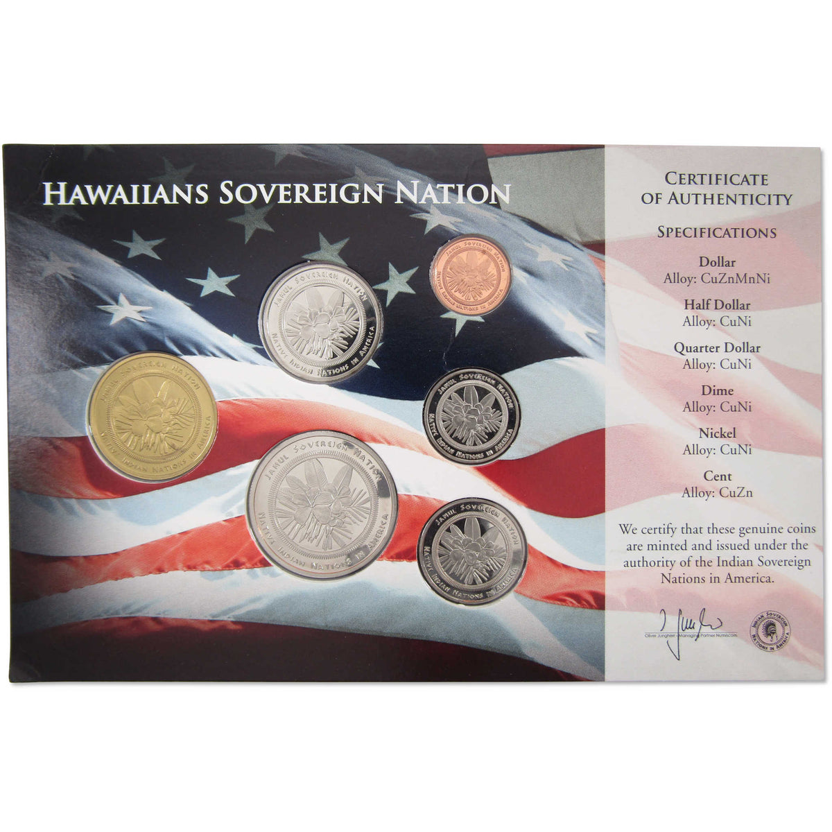 2018 Hawaiians Sovereign Nation Native American Uncirculated Coin Set