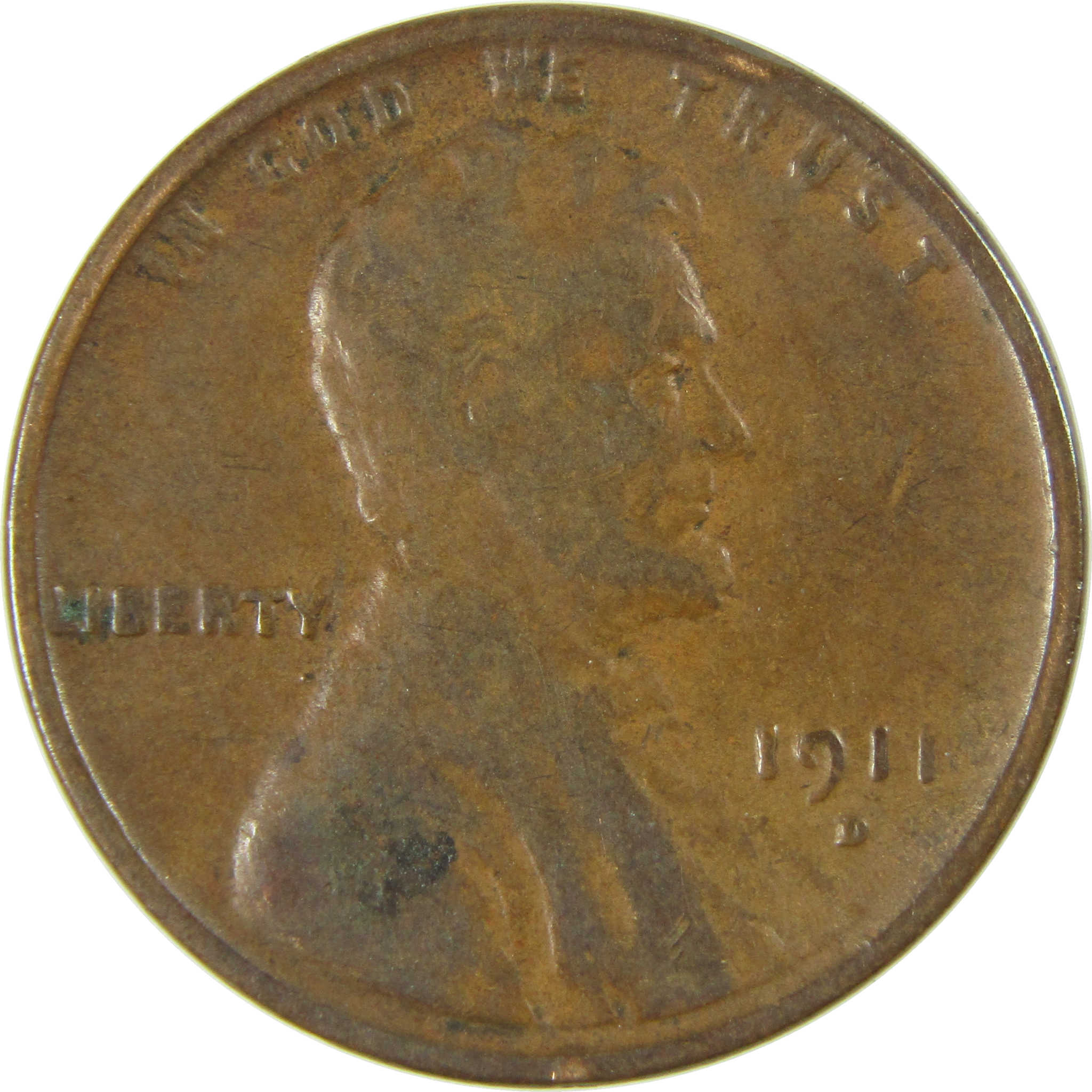 1911 D Lincoln Wheat Cent VG Very Good Penny 1c Coin SKU:I26861