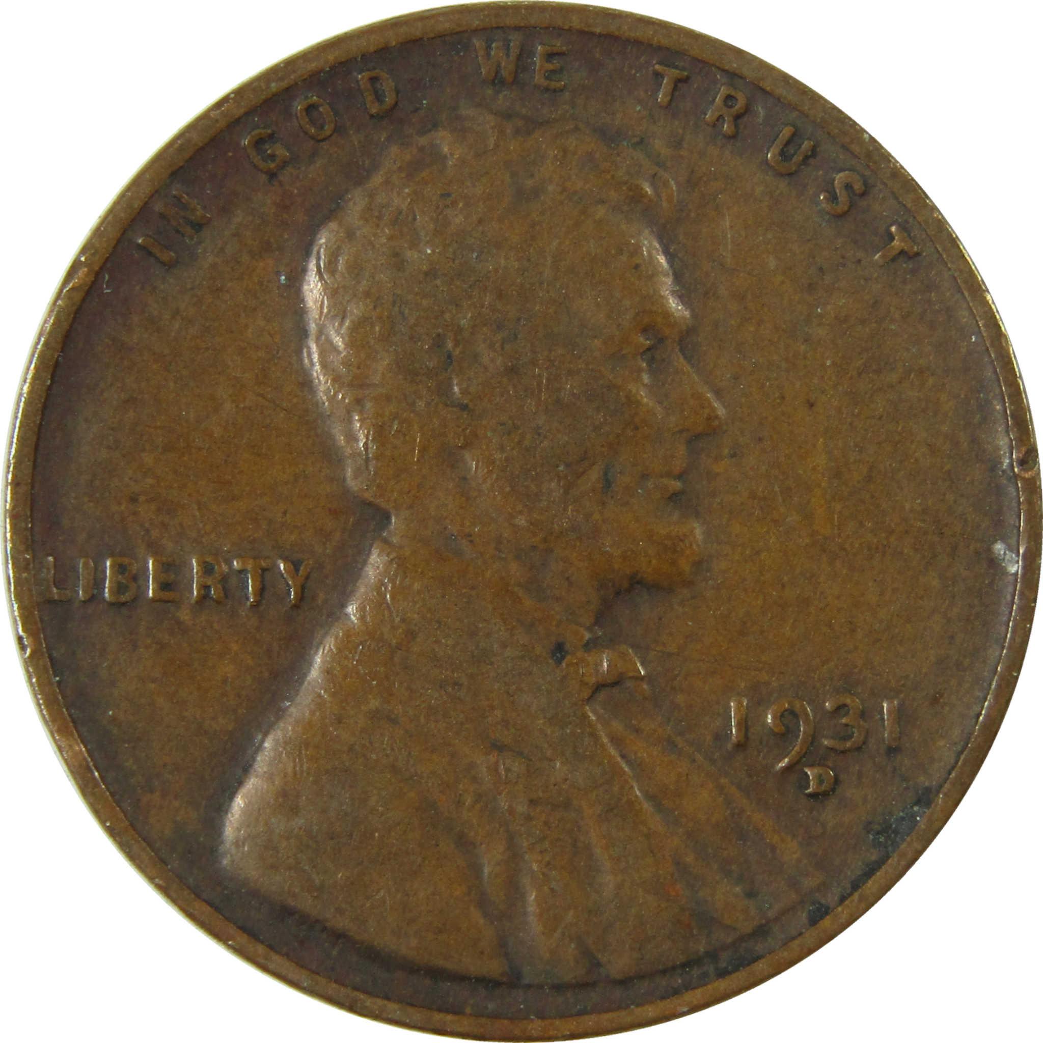 1931 D Lincoln Wheat Cent XF EF Extremely Fine Penny SKU:I27133