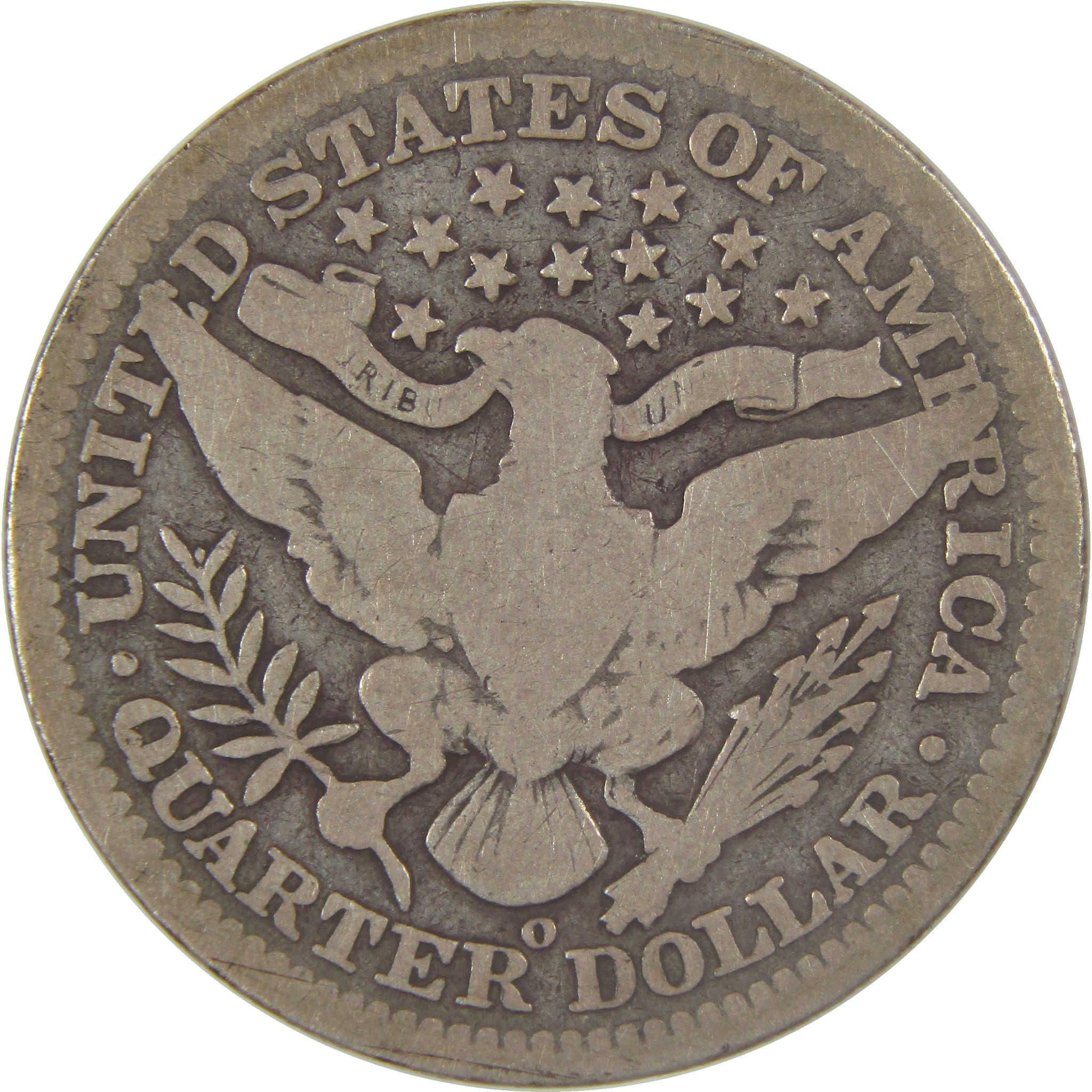 1909 O Barber Silver Quarter VG Very Good 25c Coin Collectible