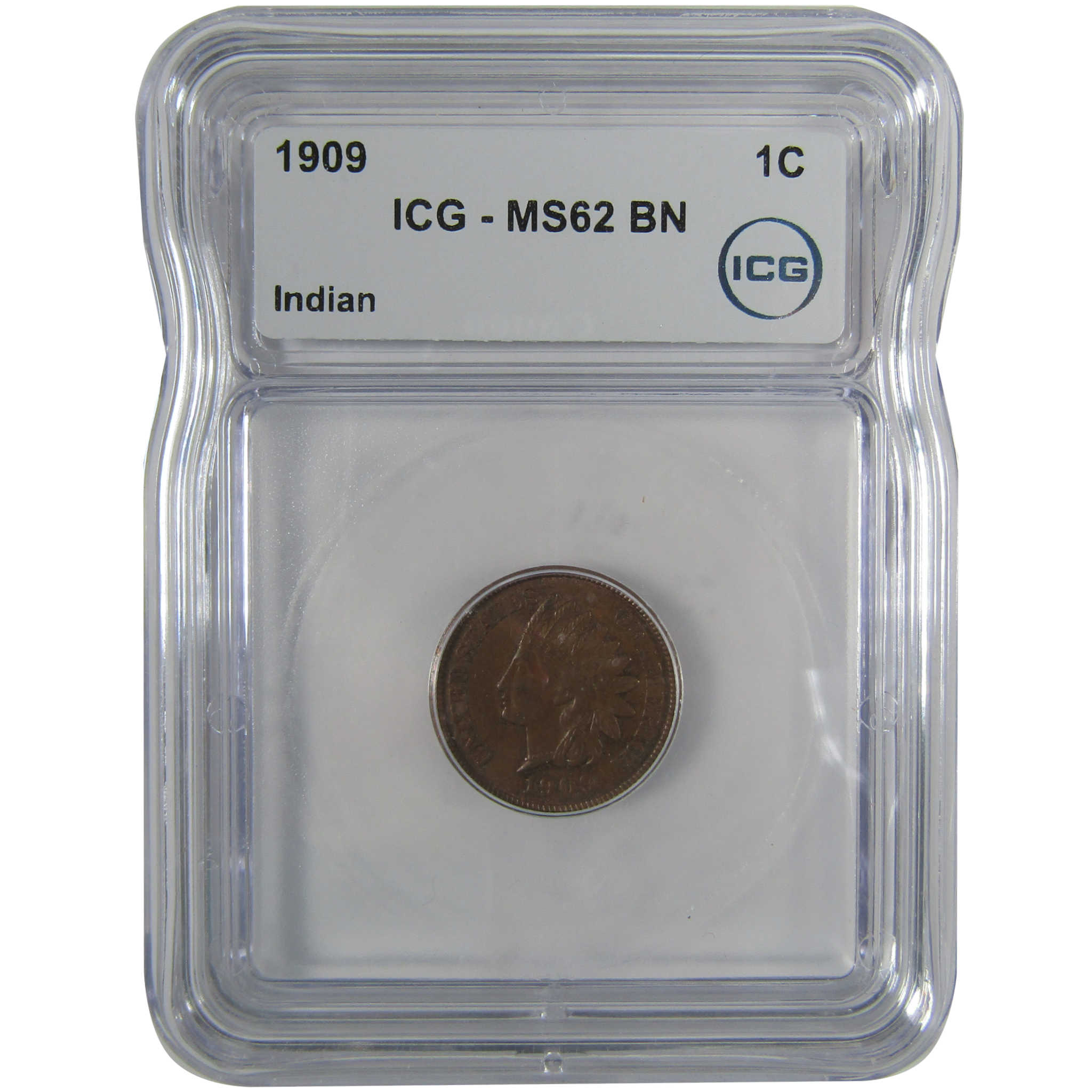 1909 Indian Head Cent MS 62 BN ICG Penny Uncirculated SKU:I22944
