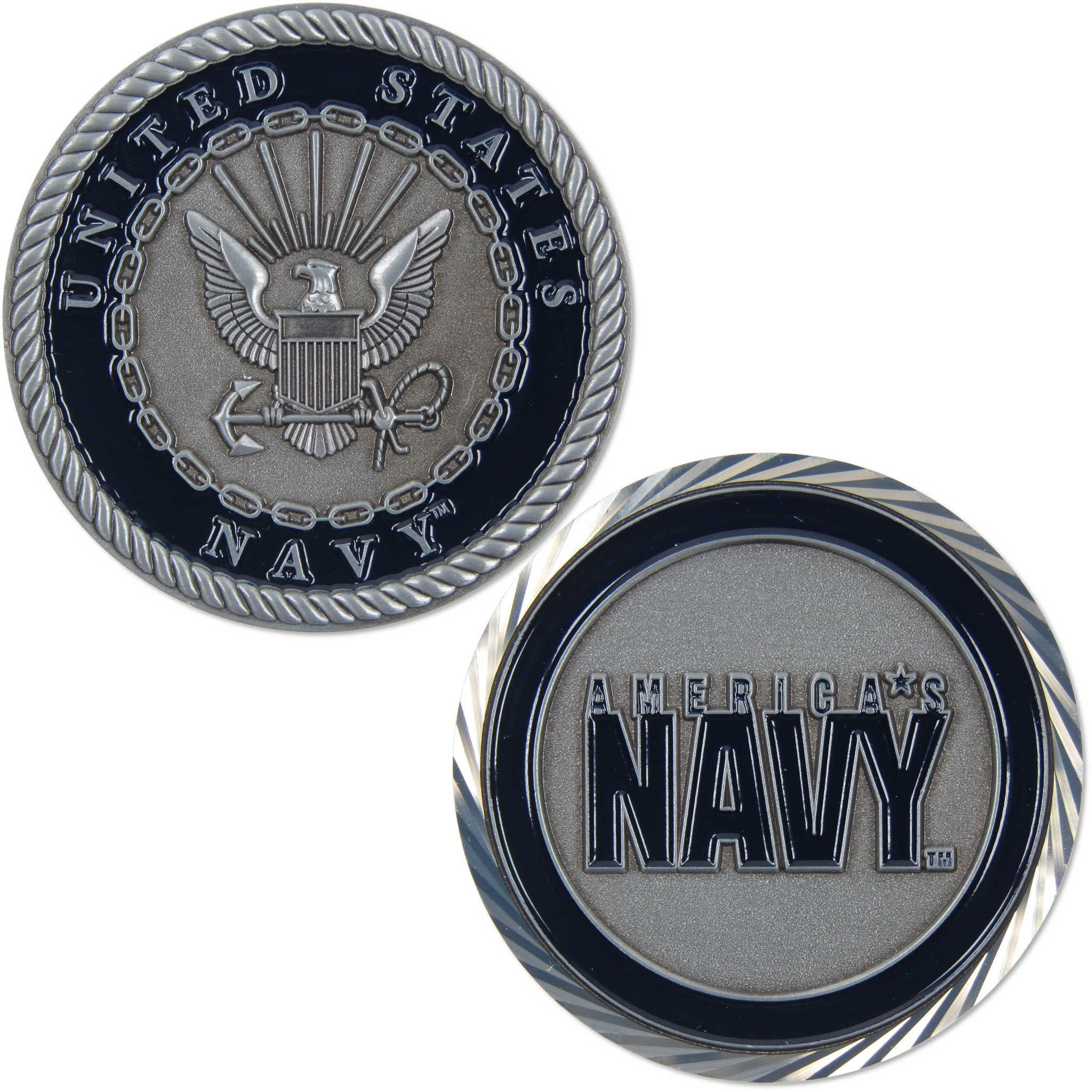United States Navy Challenge Coin Brass Collectible with Enameled Coloring