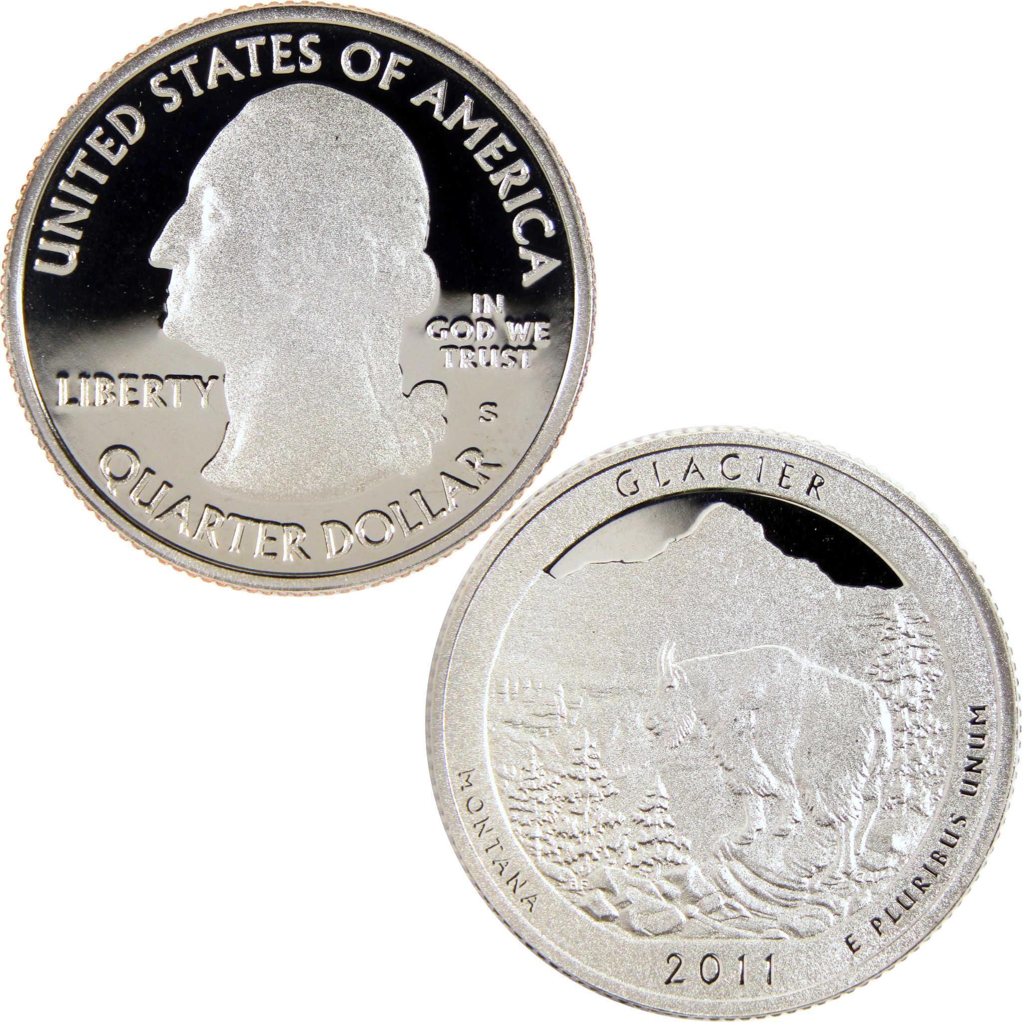 2011 Glacier National Park Montana quarter dollar coin, collectible US currency