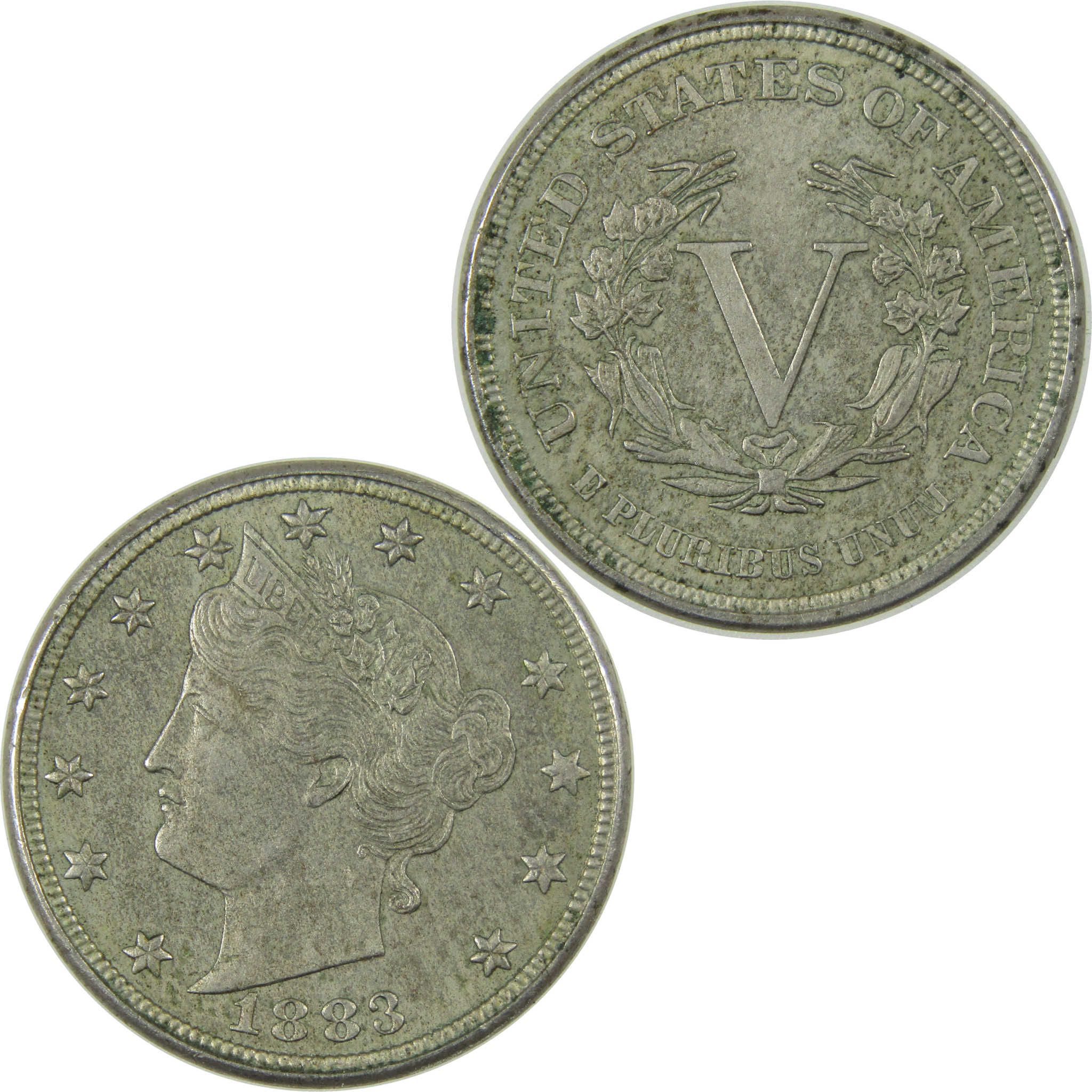1883 No Cents Liberty Head V Nickel XF EF Extremely Fine SKU:I27234