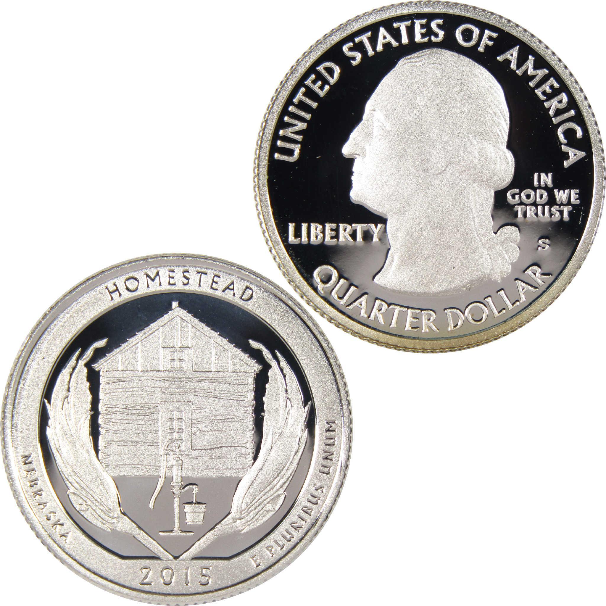 2015 S Homestead National Monument of America Quarter Silver Proof 25c