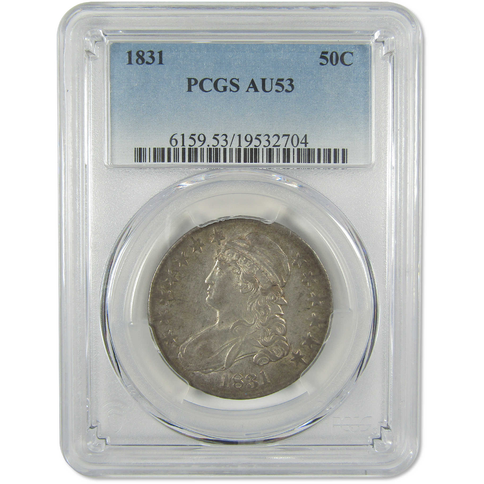 1831 Capped Bust Half Dollar AU 53 PCGS Silver 50c Coin