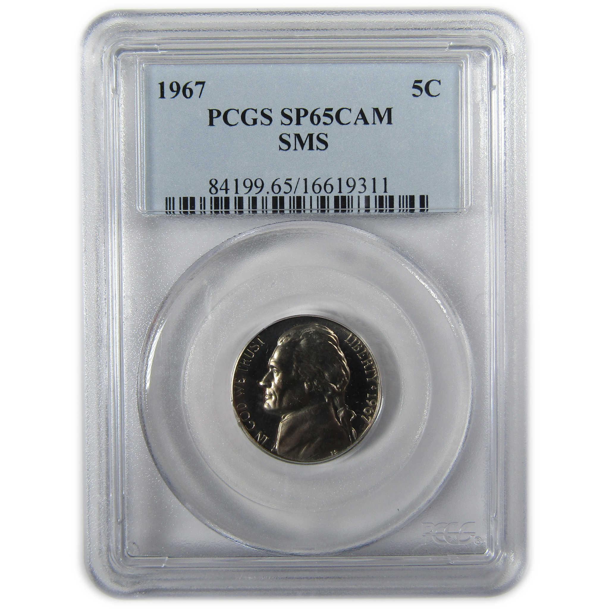 1967 SMS Jefferson Nickel SP 65 CAM PCGS Uncirculated SKU:I26455