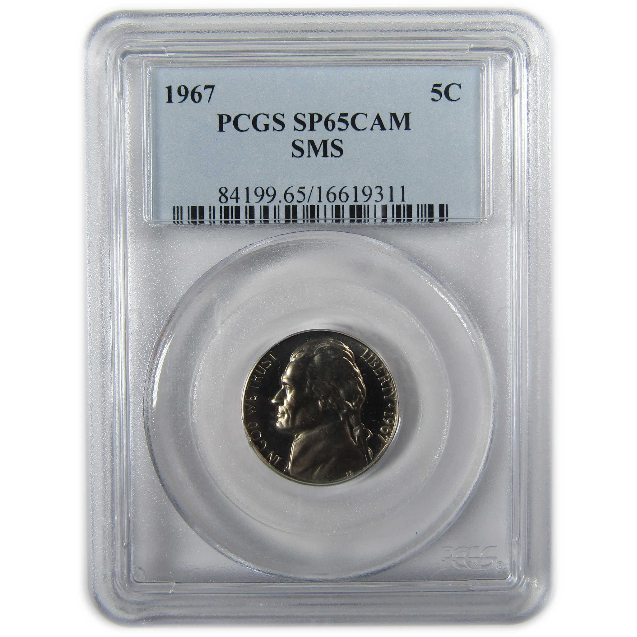 1967 SMS Jefferson Nickel SP 65 CAM PCGS Uncirculated SKU:I26455
