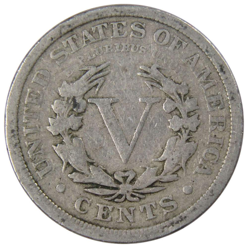 1911 Liberty Head V Nickel G Good 5c Coin Collectible