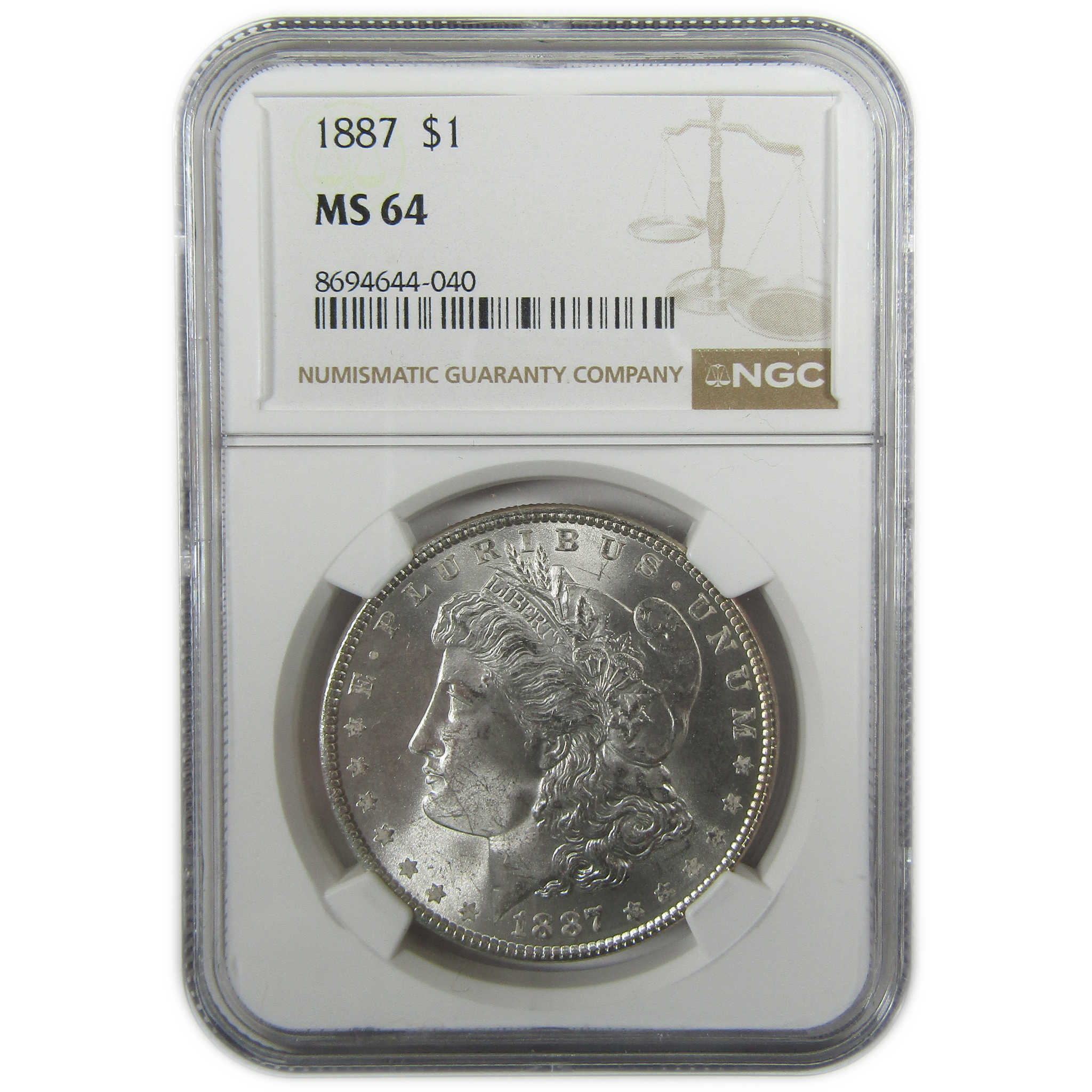 1887 Morgan Silver Dollar MS 64 NGC Uncirculated $1 Coin SKU:I27543 - Morgan coin - Morgan silver dollar - Morgan silver dollar for sale - Profile Coins & Collectibles