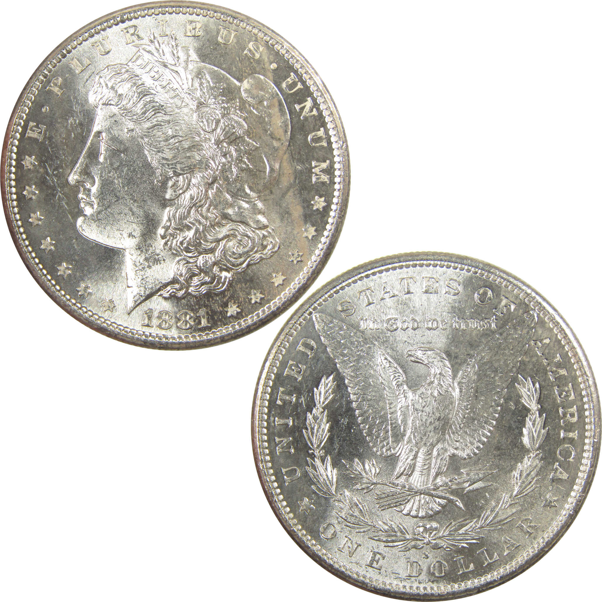 1881 S Morgan Dollar Uncirculated Silver $1 Coin SKU:I21099 - Morgan coin - Morgan silver dollar - Morgan silver dollar for sale - Profile Coins & Collectibles