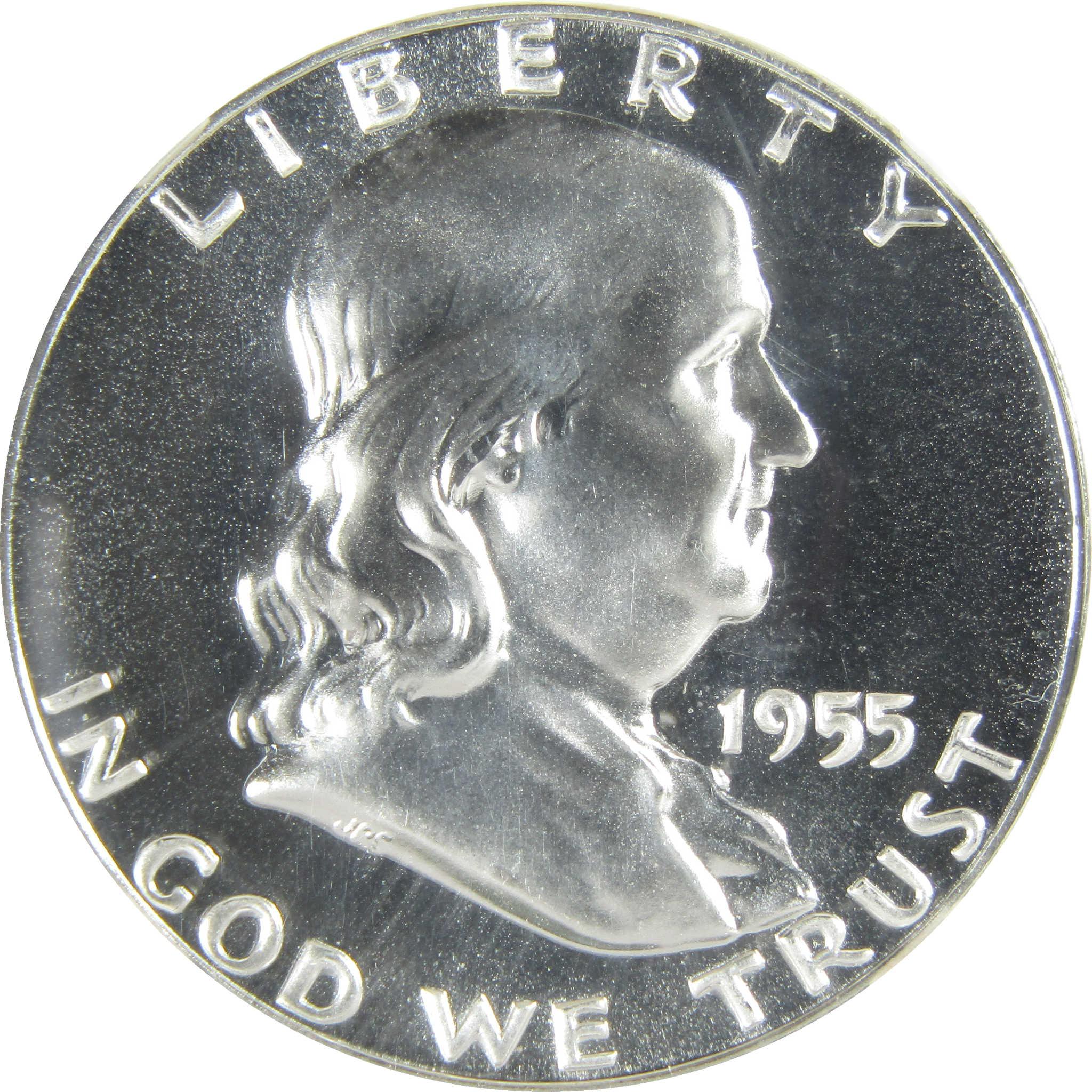 1955 Franklin Silver Half Dollar PF 68 NGC Proof 50c Coin SKU:I27406