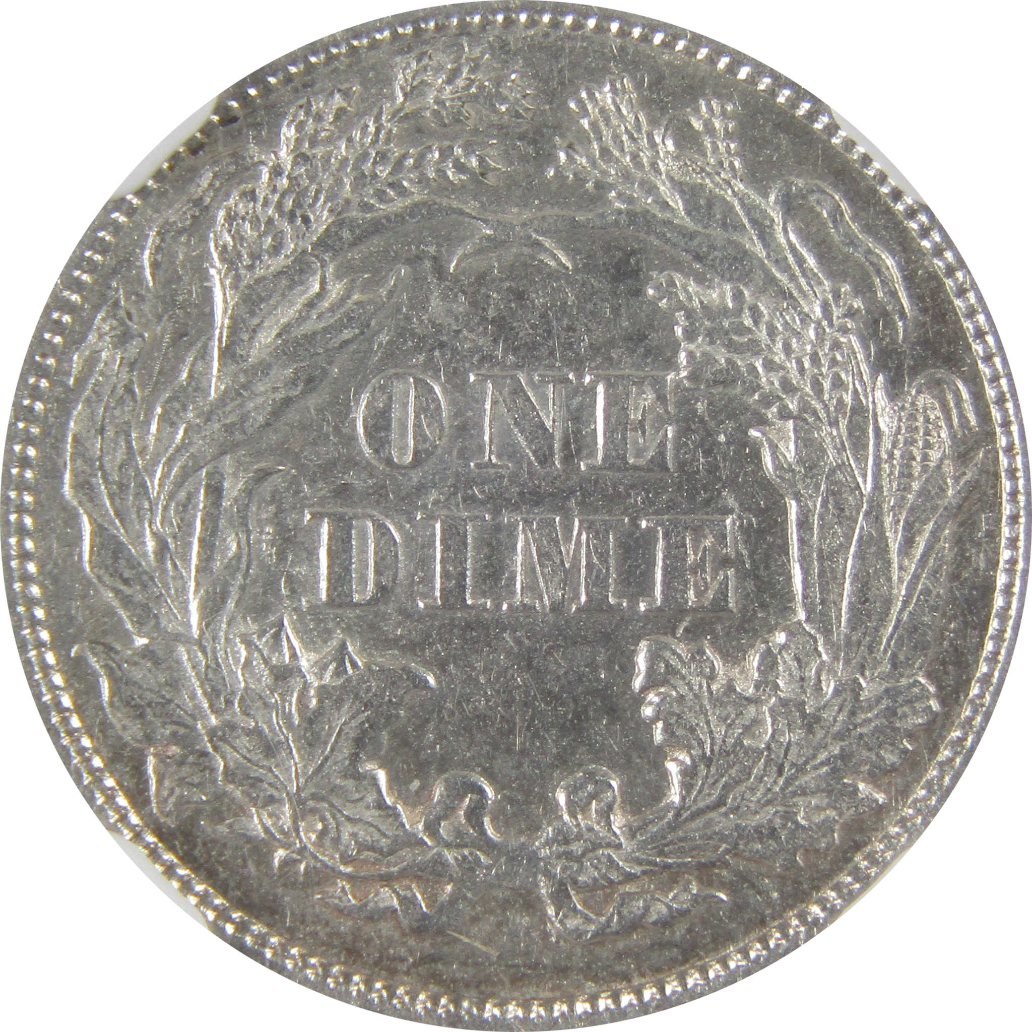 1873 No Arrows Open 3 Seated Liberty Dime AU 55 NGC Silver SKU:I23411