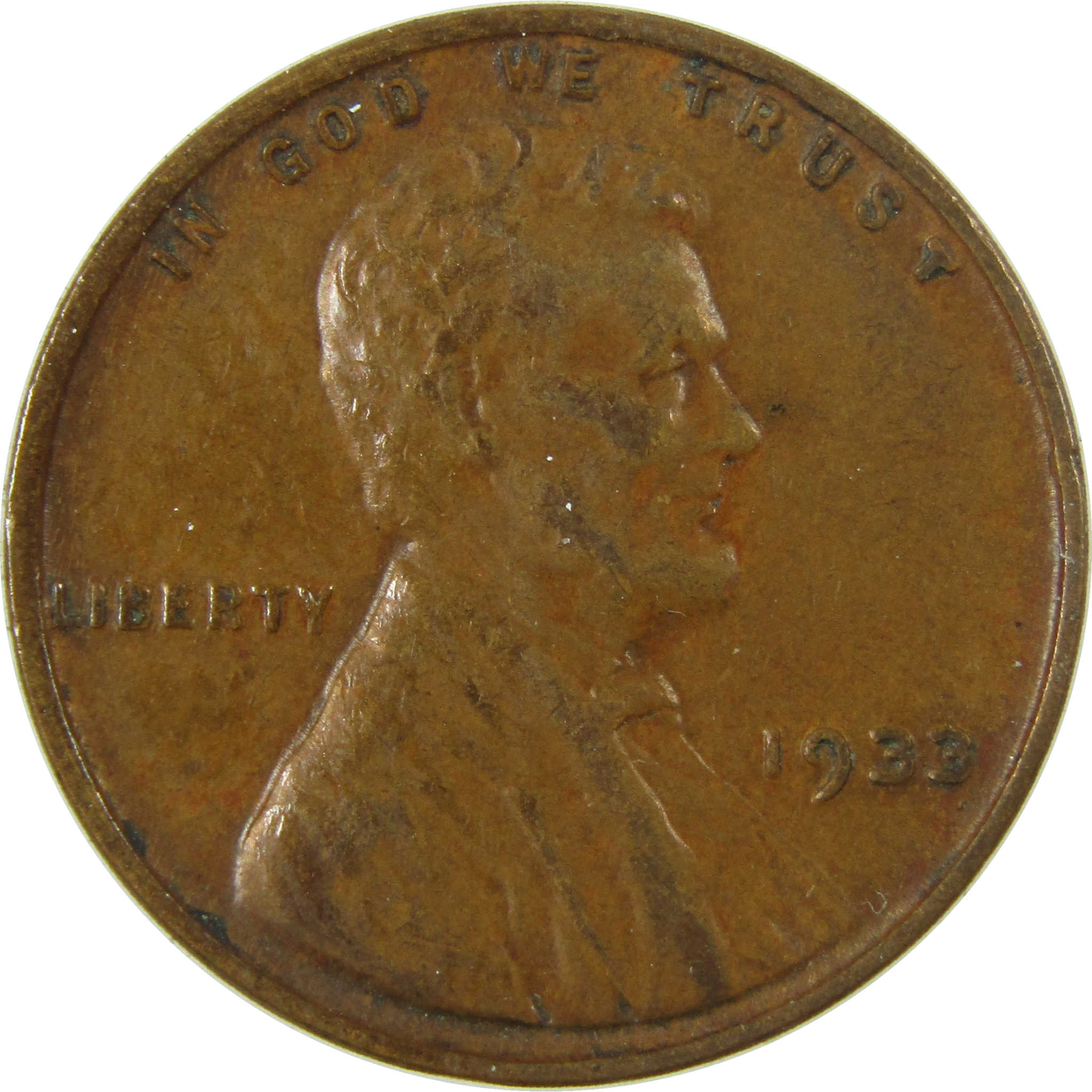 1933 Lincoln Wheat Cent XF EF Extremely Fine Penny 1c Coin SKU:I27253