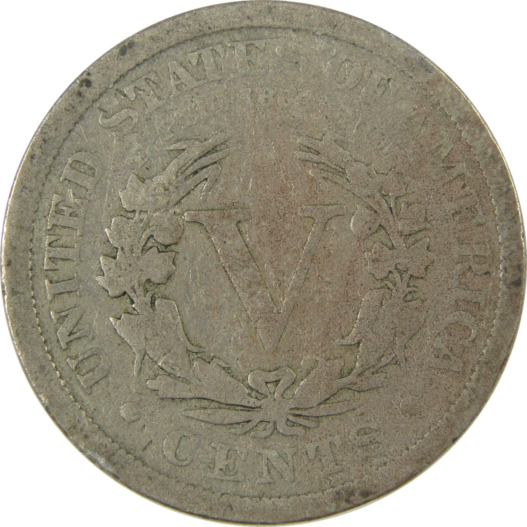 1902 Liberty Head V Nickel G Good 5c Coin SKU:I27216