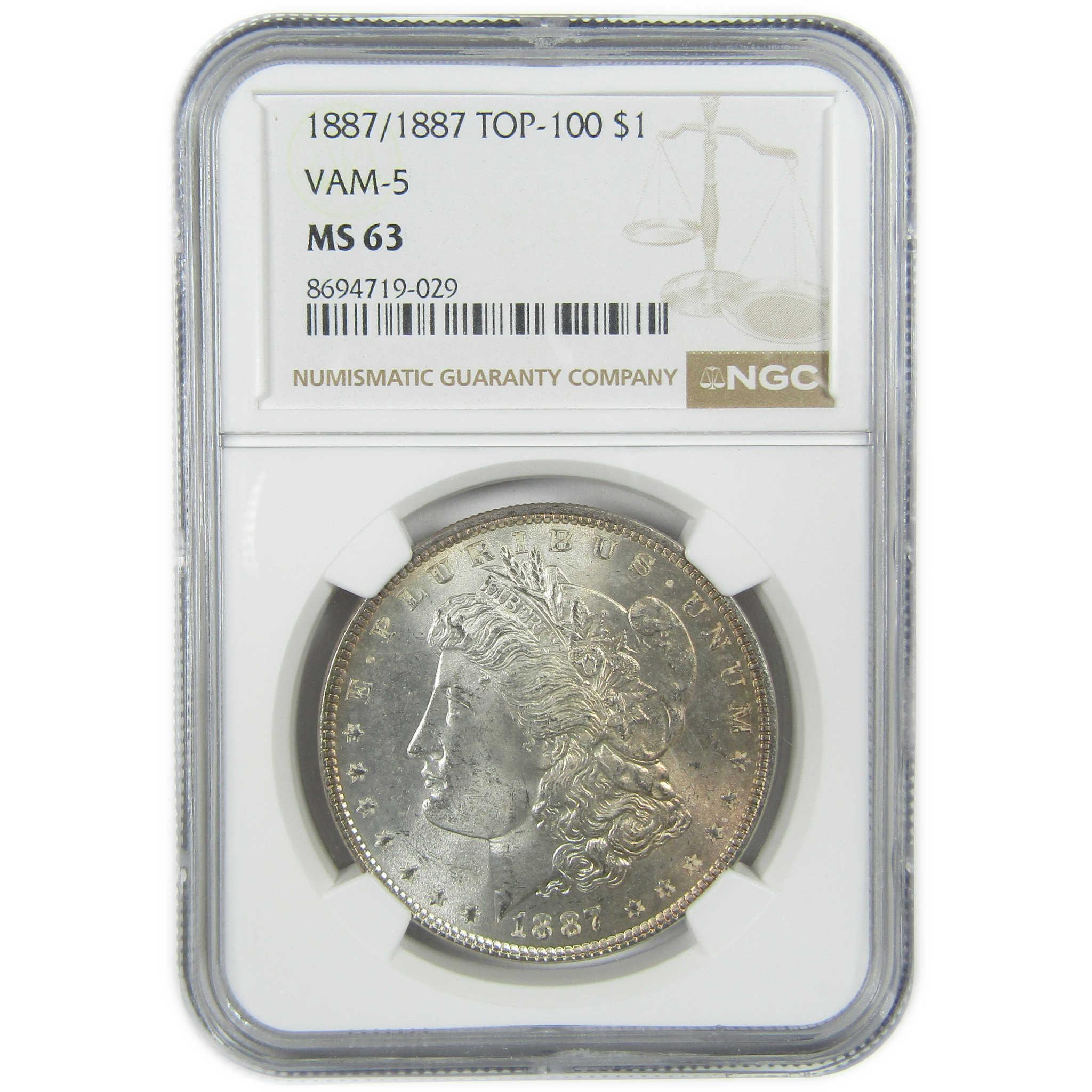 1887/1887 VAM-5 Doubled Date Morgan Silver Dollar MS 63 NGC SKU:I27558 - Morgan coin - Morgan silver dollar - Morgan silver dollar for sale - Profile Coins & Collectibles