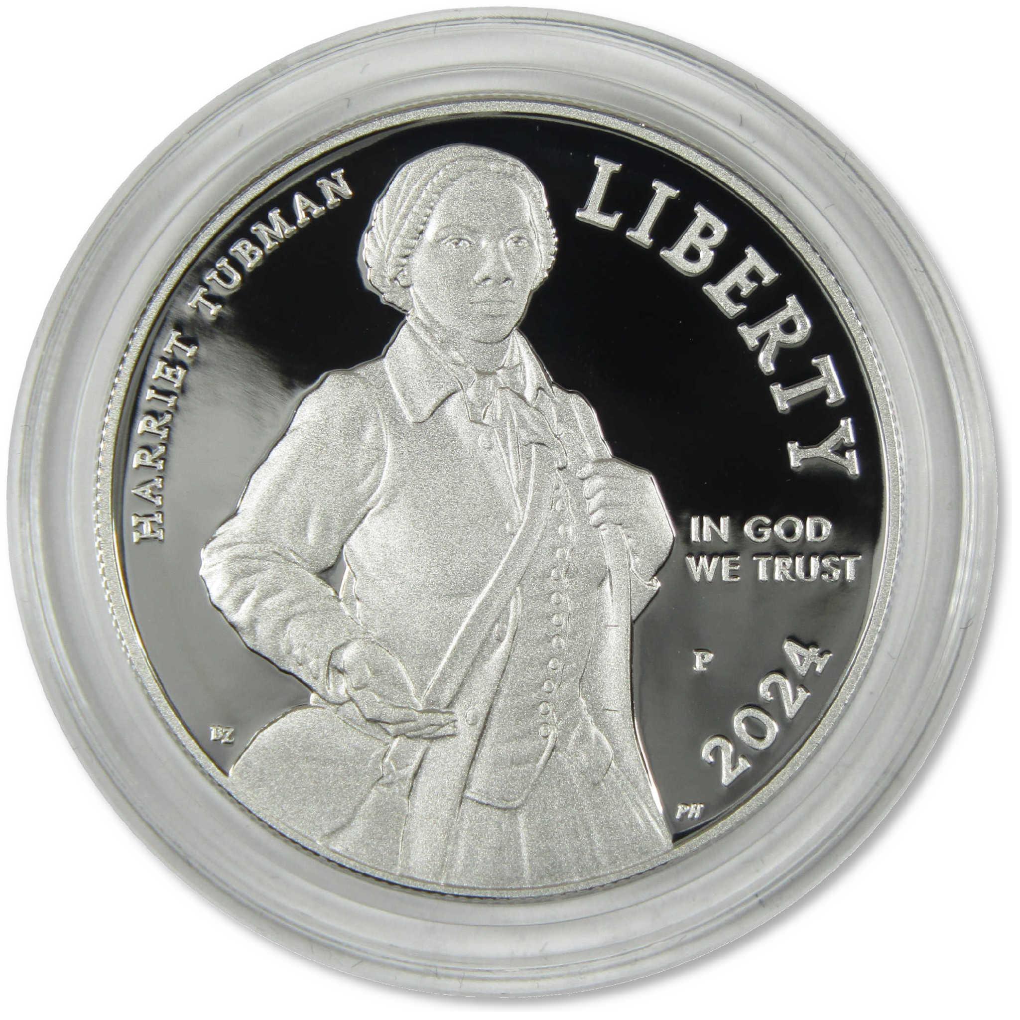 2024 P Harriet Tubman Commemorative Silver Dollar Proof OGP COA