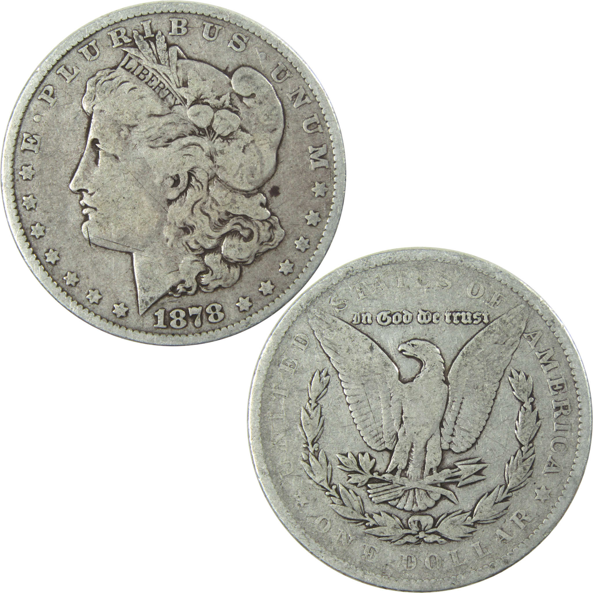 1878 7TF Rev 79 Morgan Dollar VG Very Good Silver $1 Coin SKU:I13908 - Morgan coin - Morgan silver dollar - Morgan silver dollar for sale - Profile Coins & Collectibles