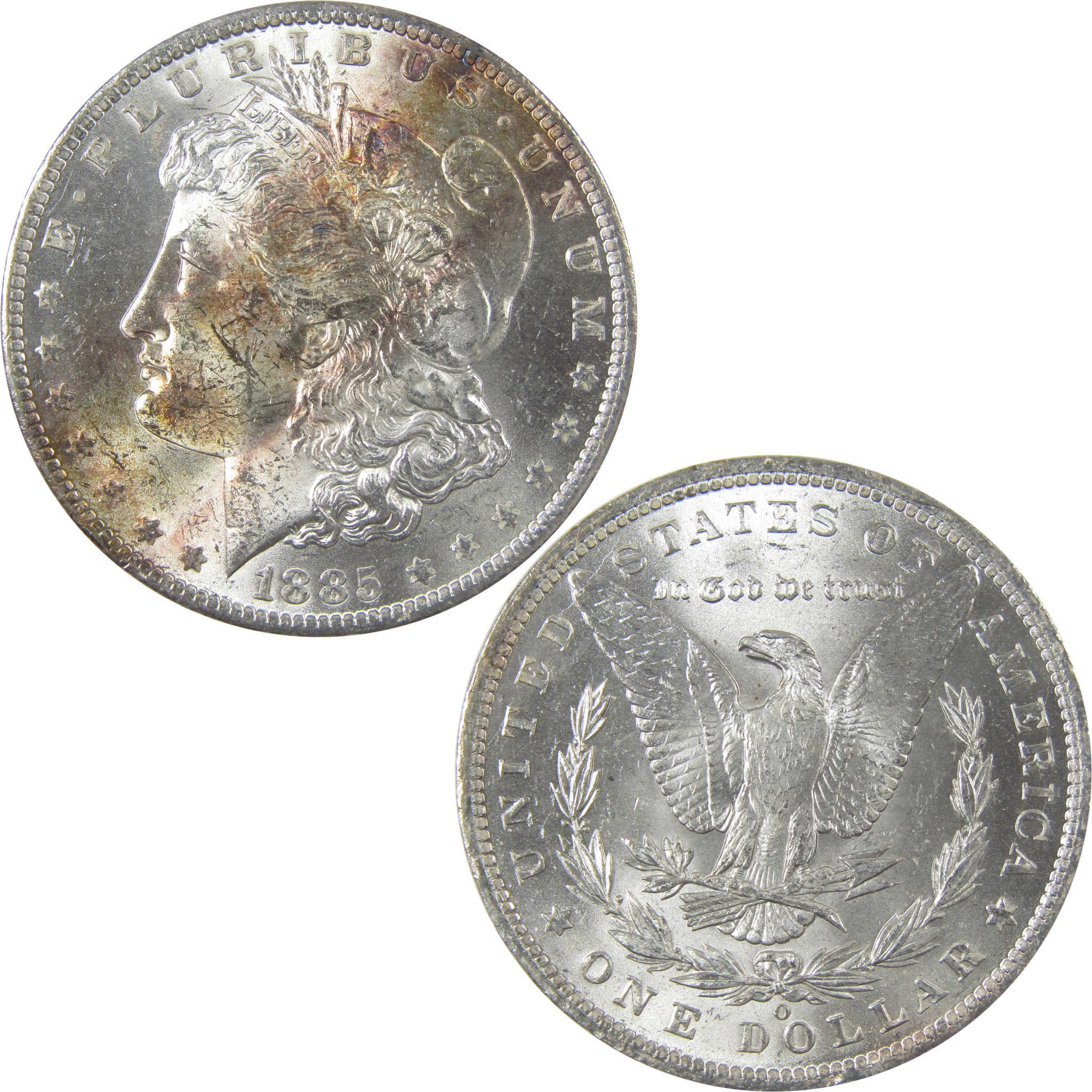 1885 O Morgan Silver Dollar Uncirculated Mint State Toned SKU:I24724