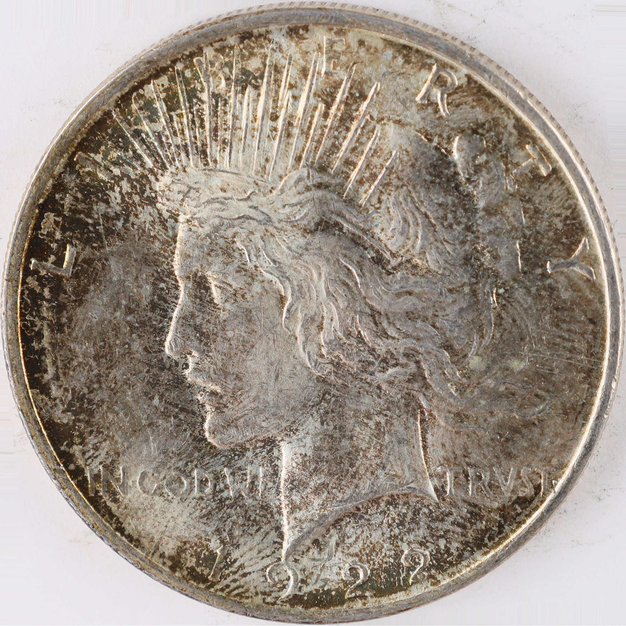 1922 D Peace Dollar Uncirculated Silver $1 Coin SKU:I12105