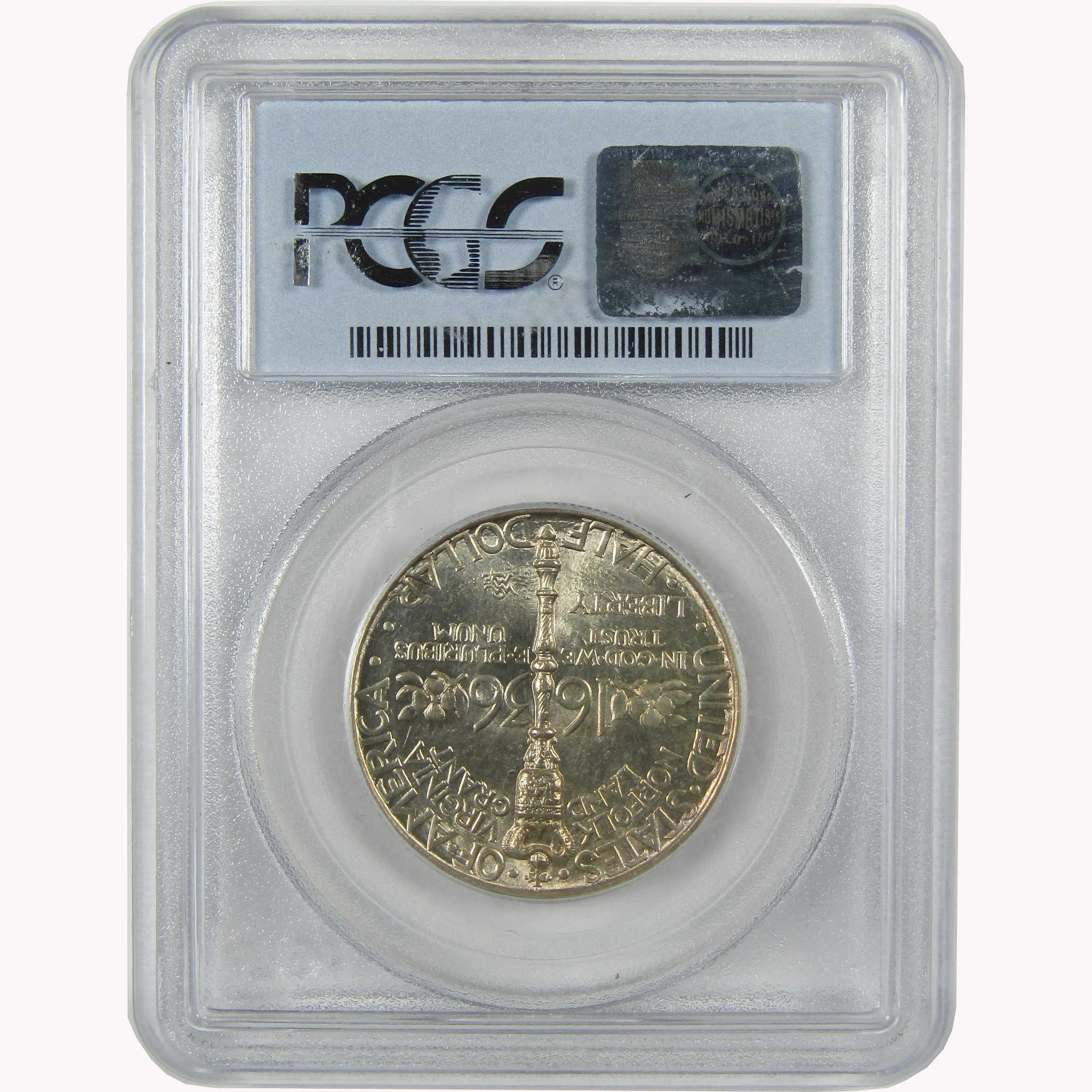 1936 Norfolk Virginia Commemorative Silver Half Dollar MS 64 PCGS