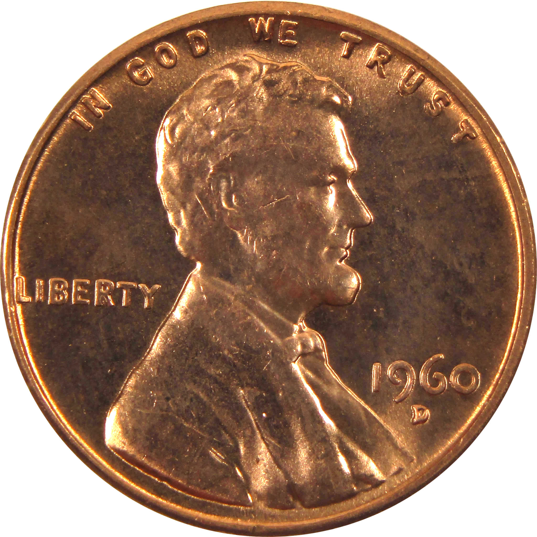 1960 D Large Date Lincoln Memorial Cent BU Uncirculated Penny 1c Coin