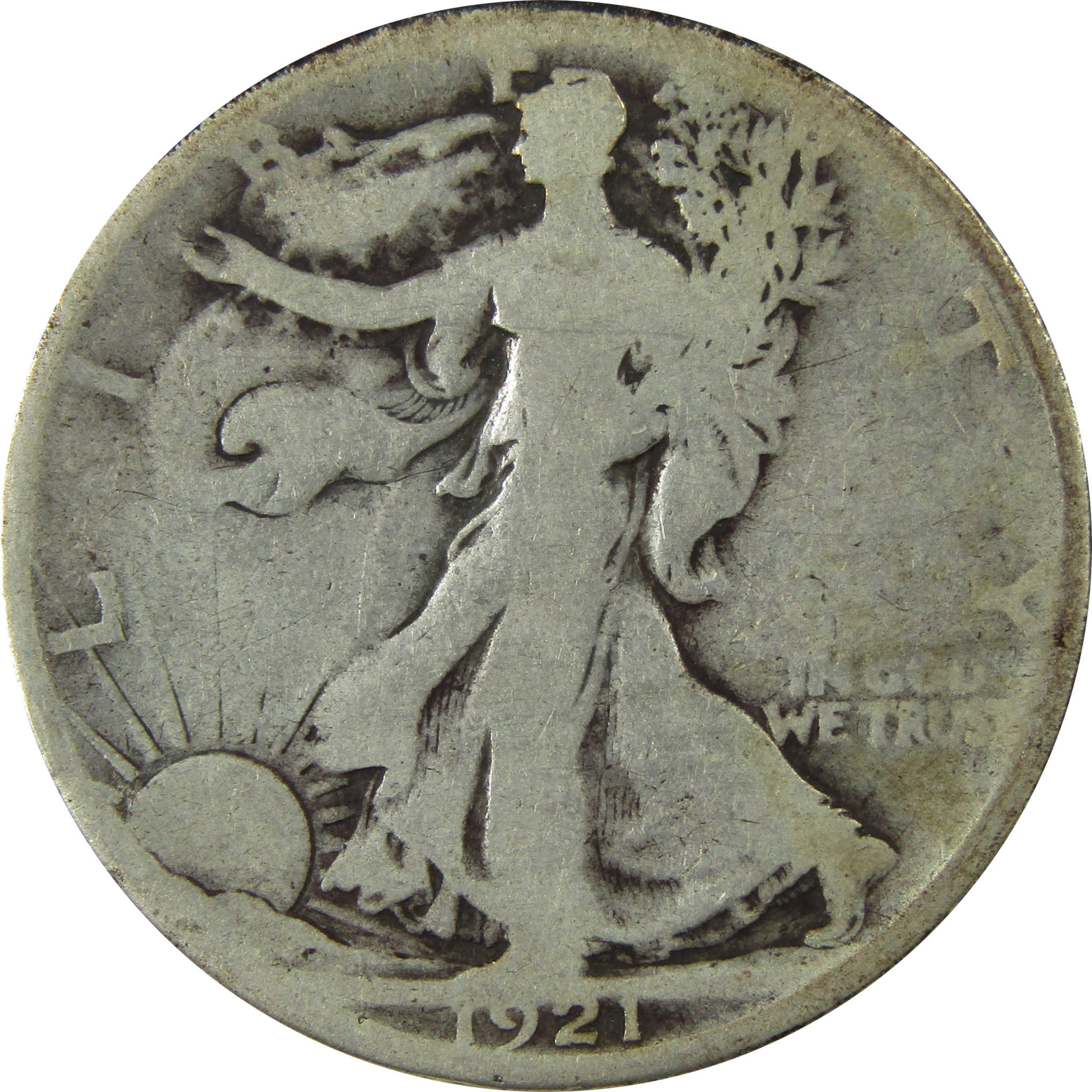 1921 S Liberty Walking Silver Half Dollar G Good Details SKU:I25933