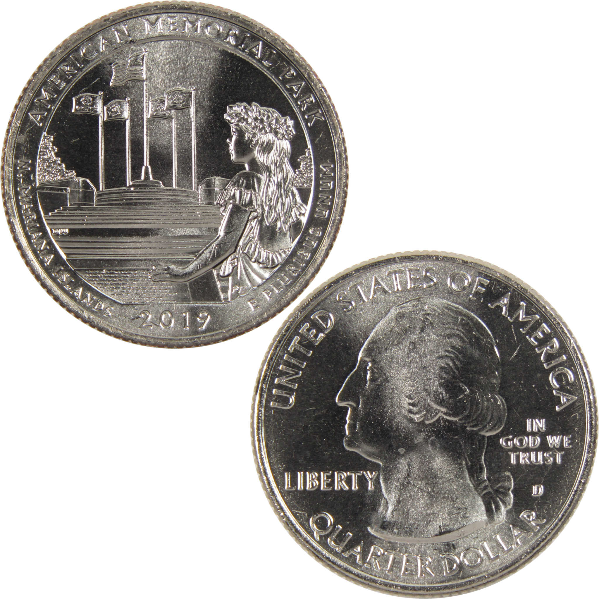 2019 D American Memorial Park National Park Quarter Uncirculated Clad